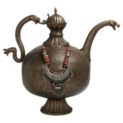 Antique Hugely  Oversized Turkish Brass Teapot with Snakes