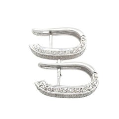 Huggie Earrings Set with 0.80ct of Diamonds in 18ct White Gold