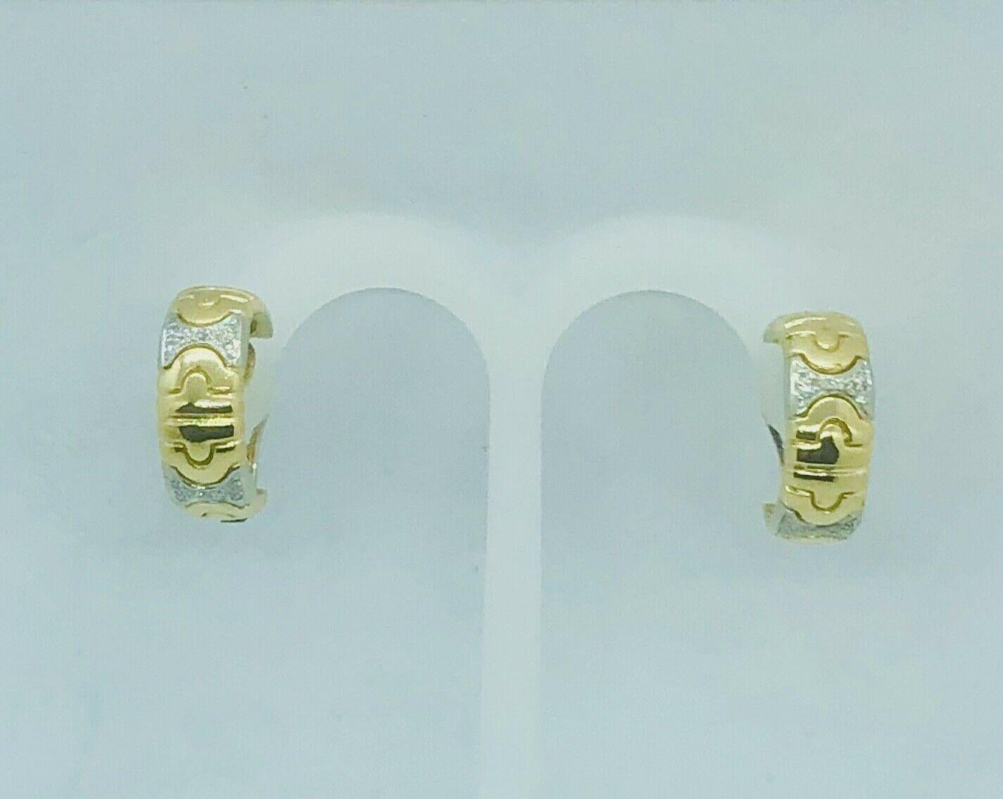 Modern Huggie Hinged Hoop Earrings with Diamond 18 Karat Yellow Gold