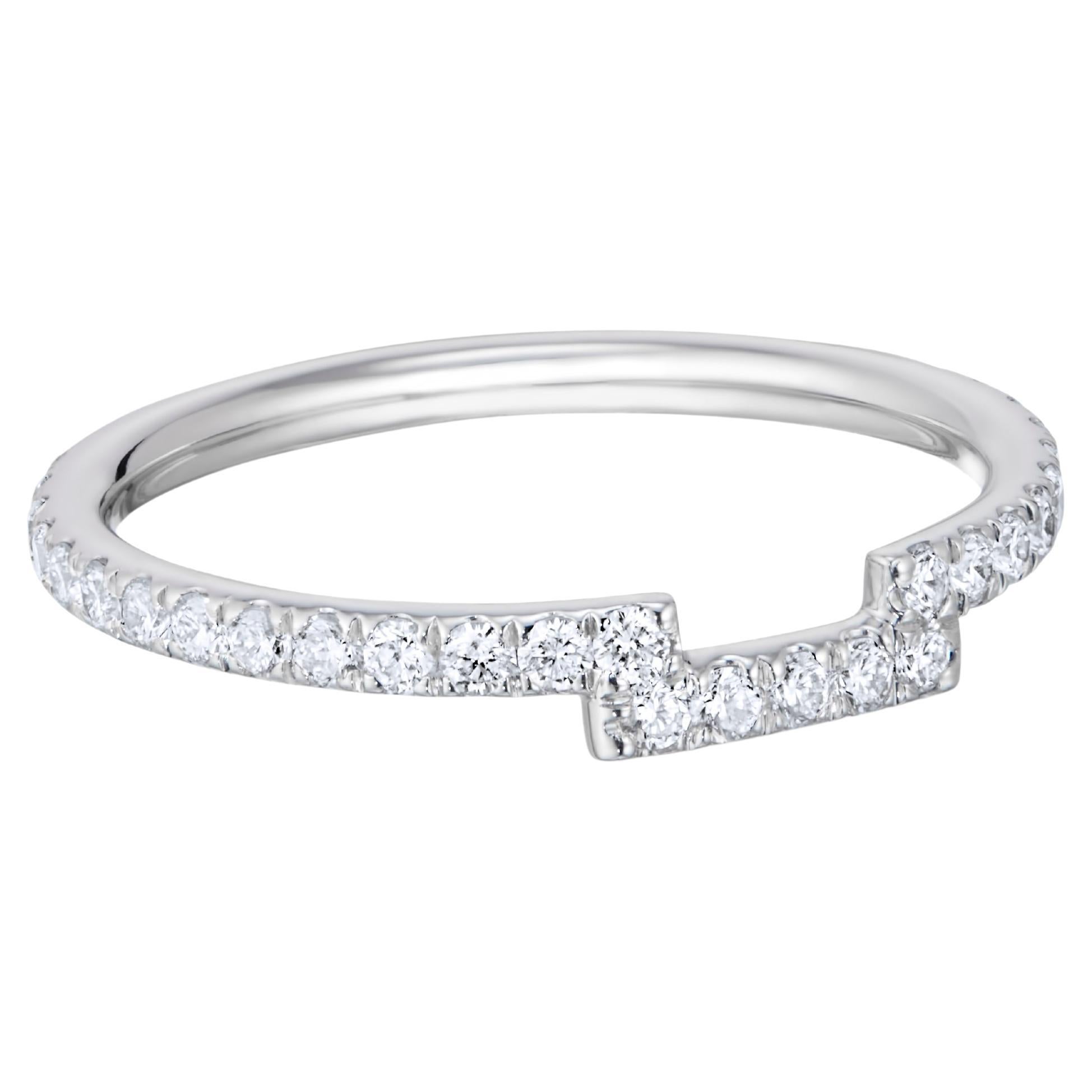 Hugging Eternity Ring, White Gold For Sale