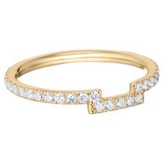 Eternity-Ring aus Gelbgold mit Huggingmuster