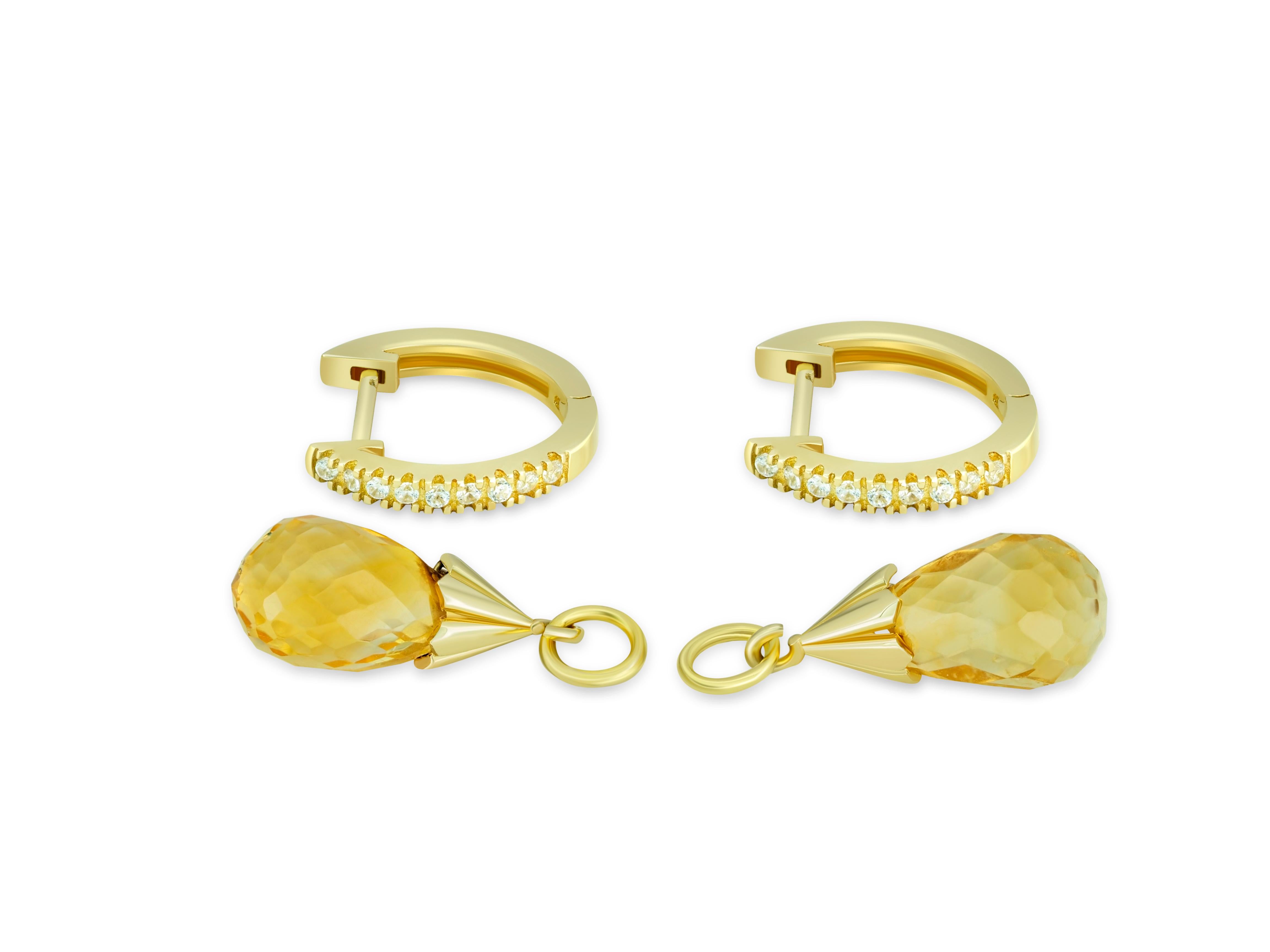 Women's Huggy hoop diamond earrings.  For Sale