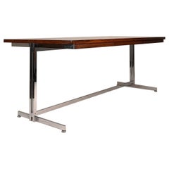 Hugh Acton Chrome and Rosewood Desk