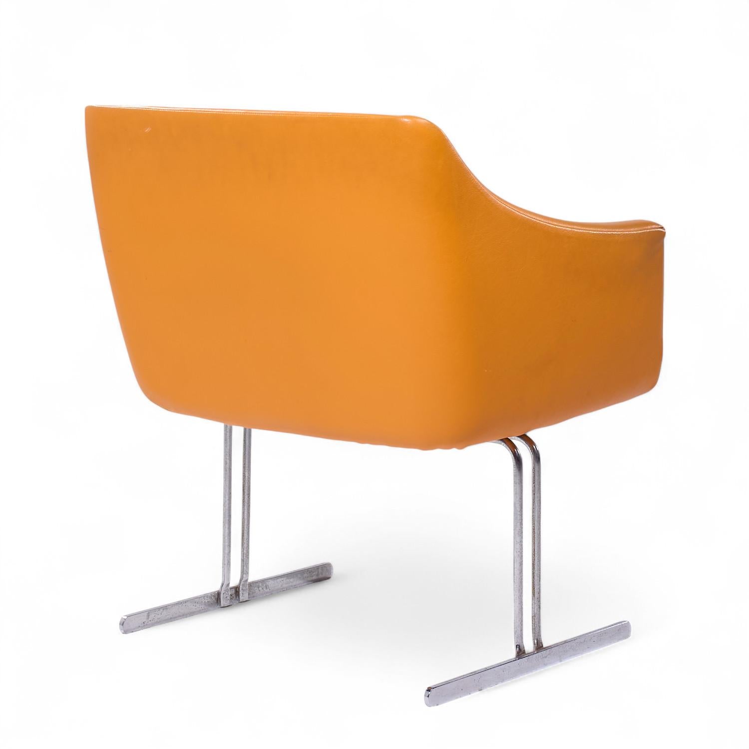 Hugh Acton for Vecta Mid Century Chrome Lounge Chairs - Pair For Sale 3