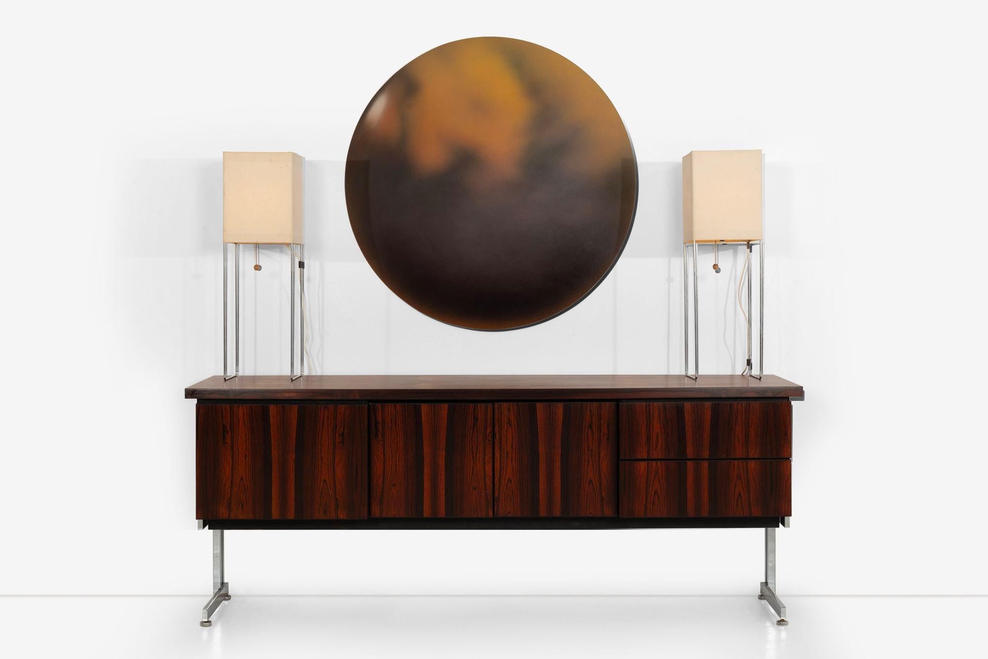Mid-Century moderno Hugh Acton Credenza in palissandro Cantilever International Design in vendita