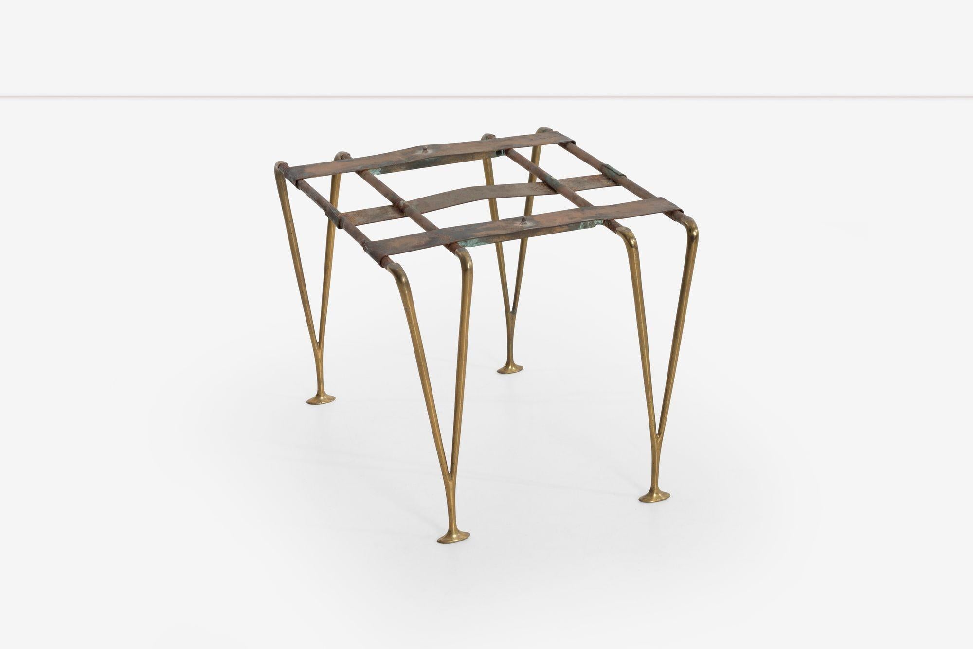 Brass Hugh Acton Unique Side Table For Sale