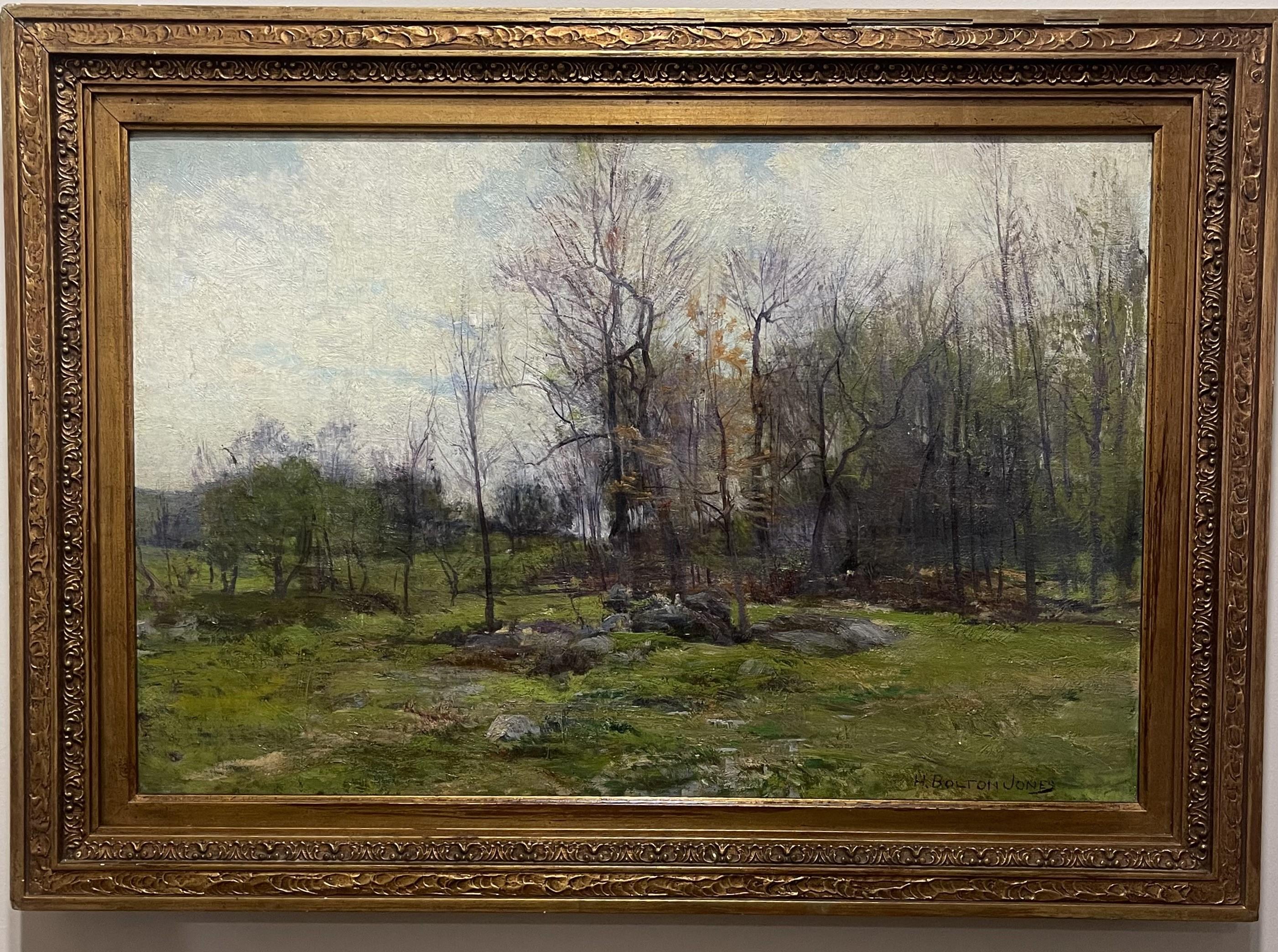 After American Painter Hugh Bolton Jones 1848-1927 New England Landscape