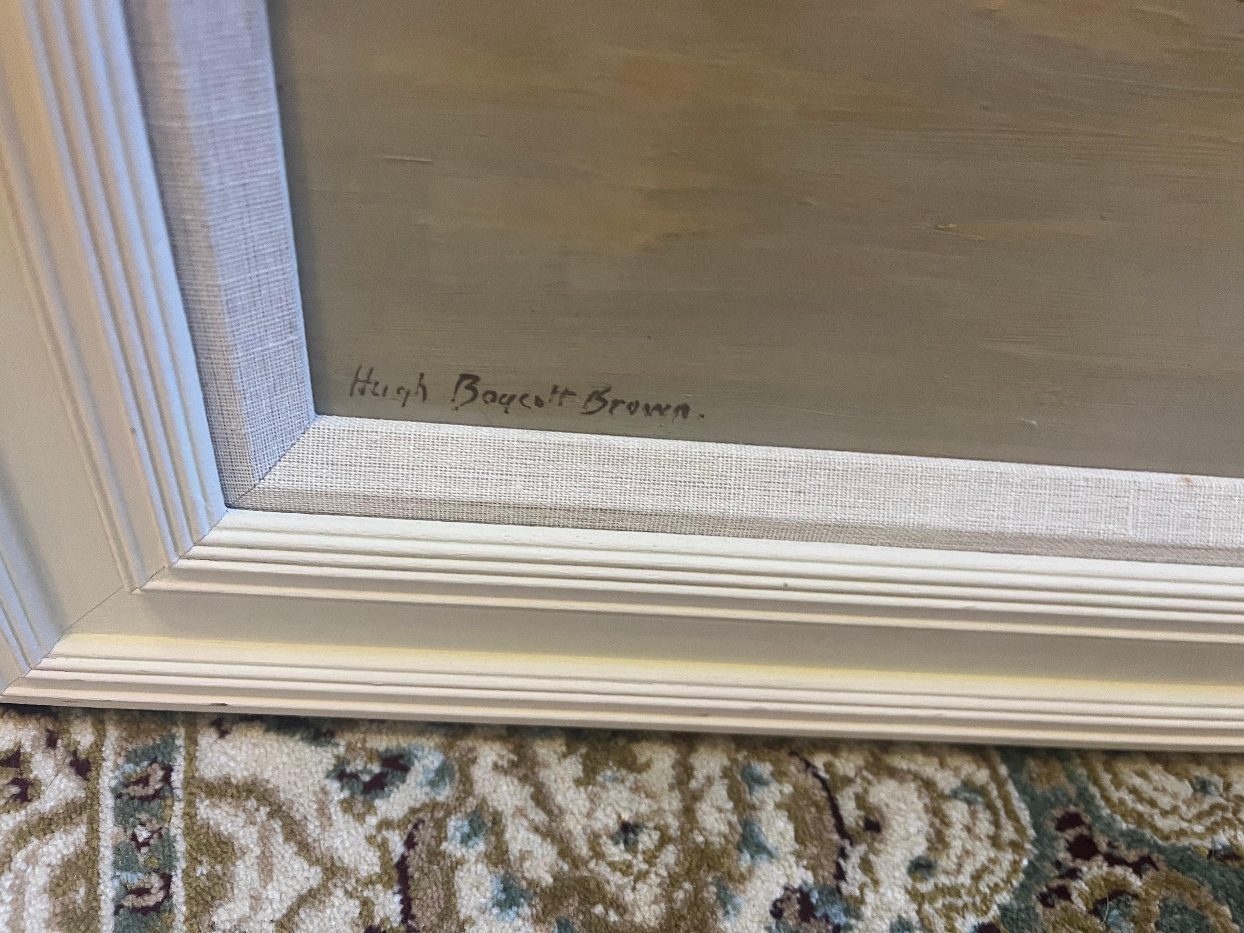 Moderne impressionistische Landschaft Maritimes Ölgemälde von Booten in einer Marina im Angebot 2