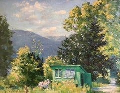 The Potting Shed, Impressionist Landscape, Oil Painting, Signed