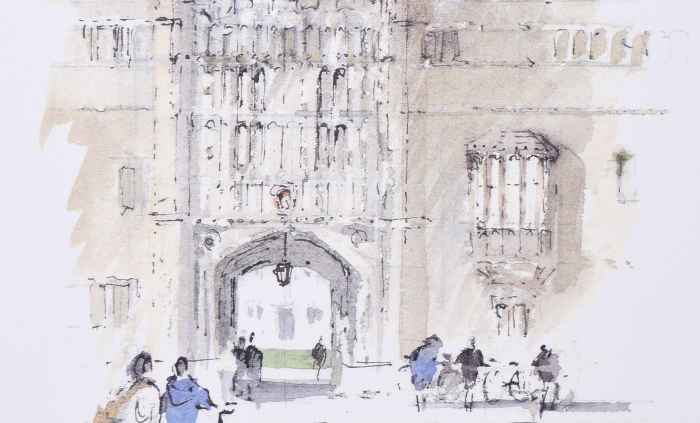 Brasenose College, Oxford litografia di Hugh Casson in vendita 2