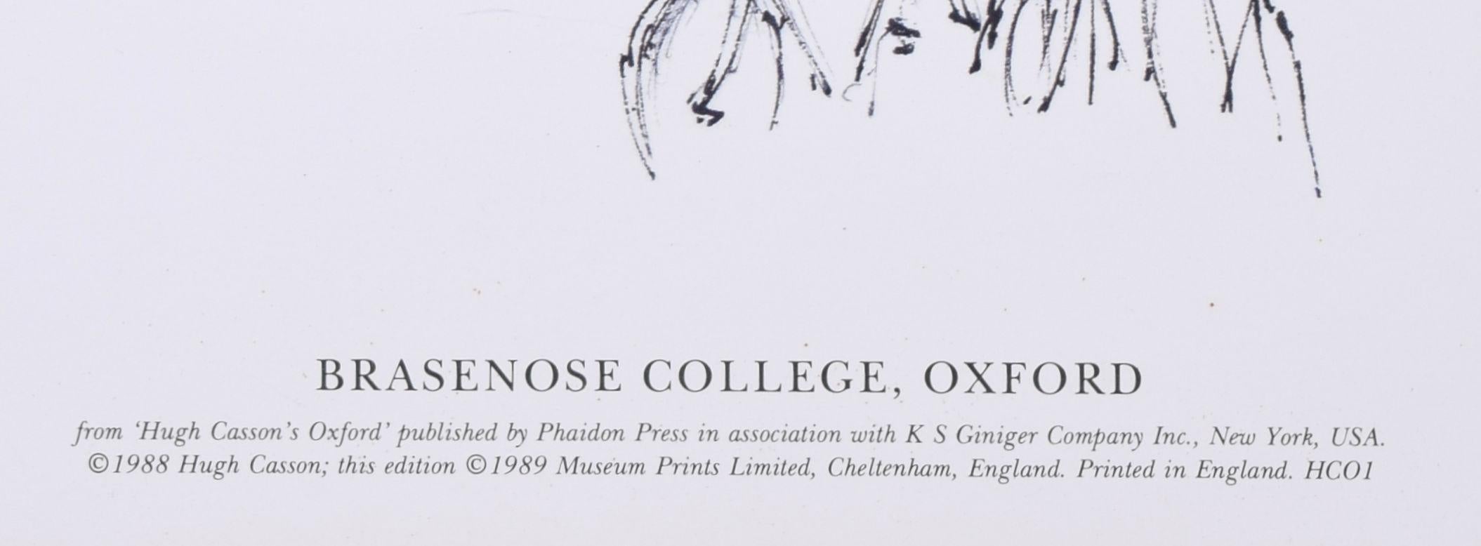 Brasenose College, Oxford litografia di Hugh Casson in vendita 4