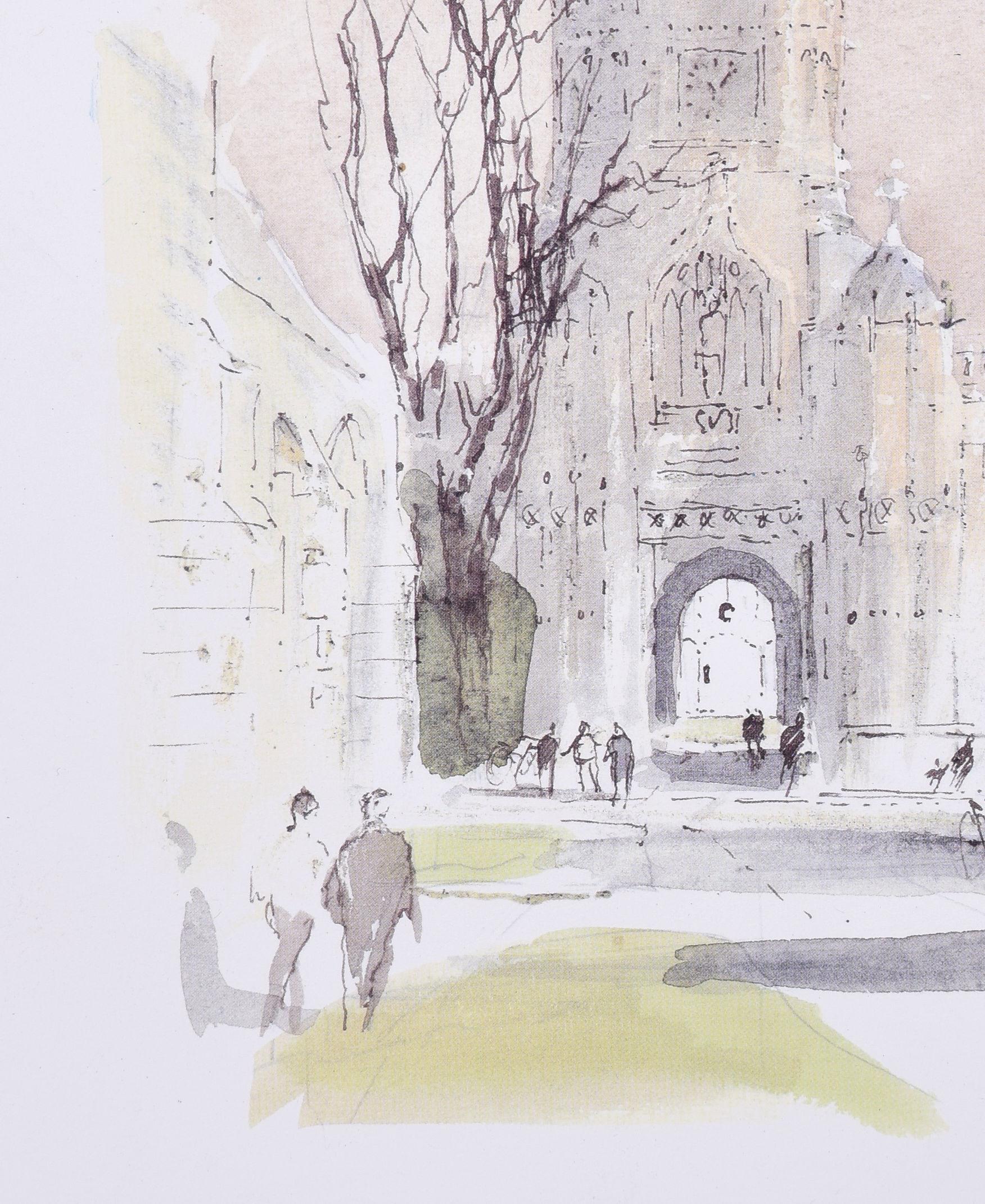 Christ Church, Oxford litografía de Hugh Casson en venta 2