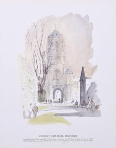 Christ Church, Oxford lithograph by Hugh Casson