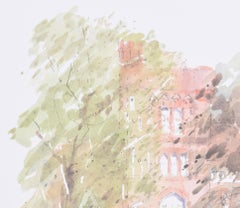 Girton College, Cambridge litografia di Hugh Casson