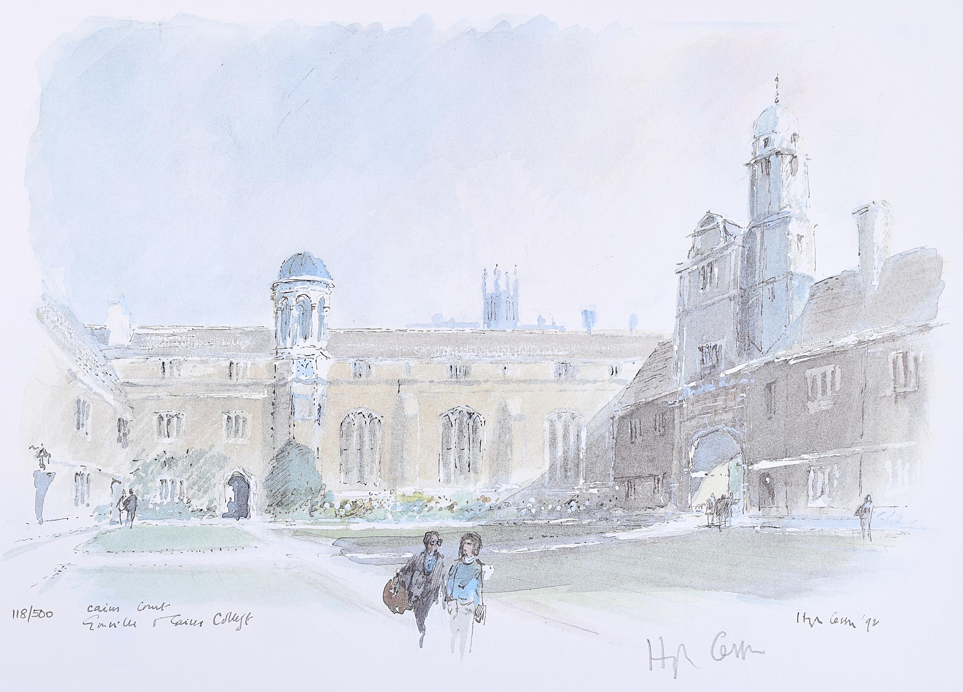Gonville and Caius College Cambridge Hugh Casson limited edition print 