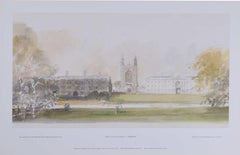 Vintage Hugh Casson King's College, Cambridge from the Backs proof print