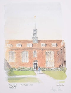 Vintage Hugh Casson: Magdalene College, Cambridge, First Court limited edition print