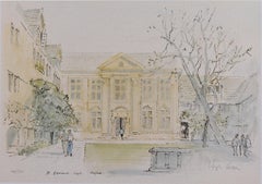 Vintage Hugh Casson St Edmund Hall, Oxford signed limited edition print