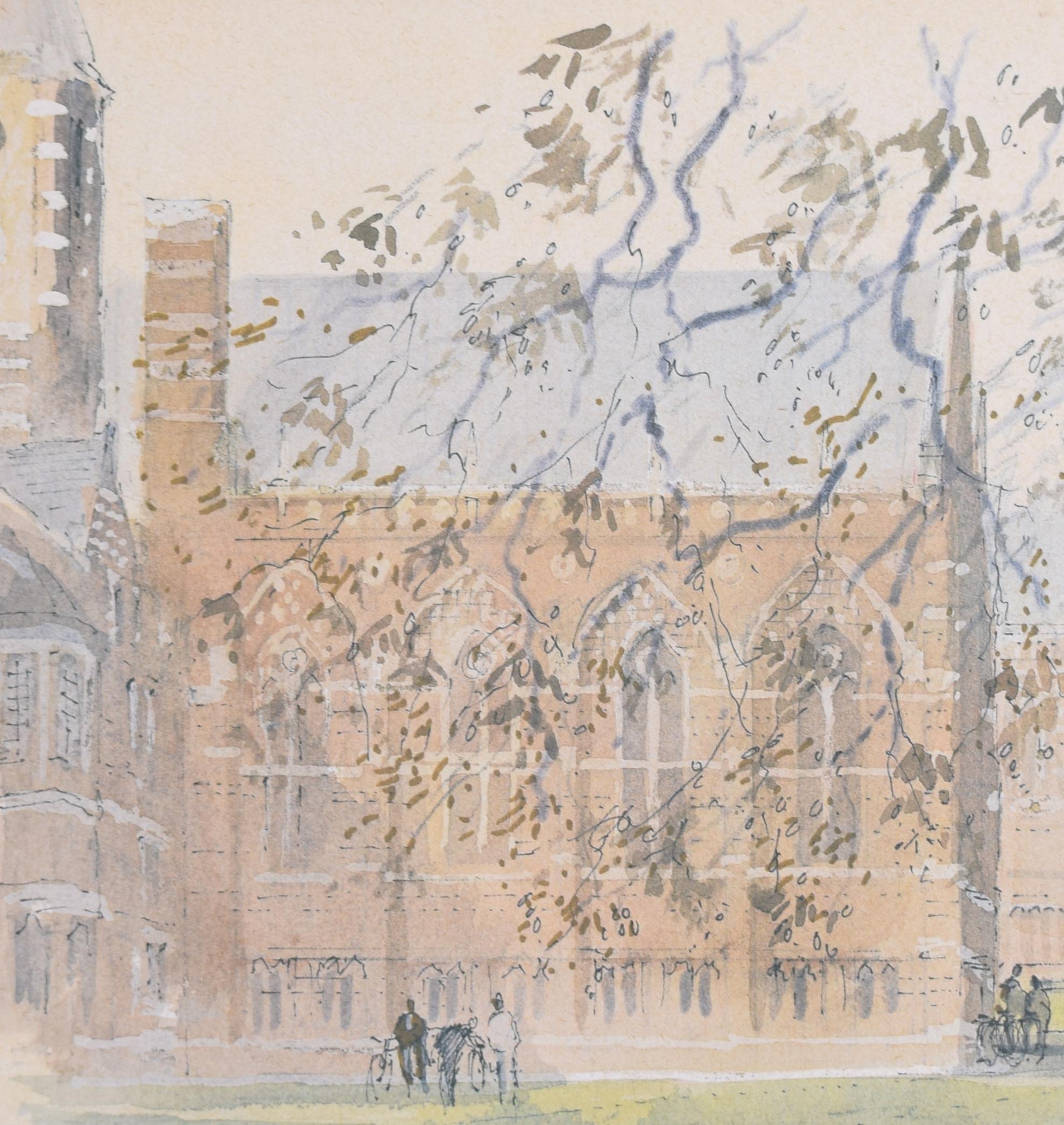 Keble College, Oxford lithograph by Hugh Casson 1