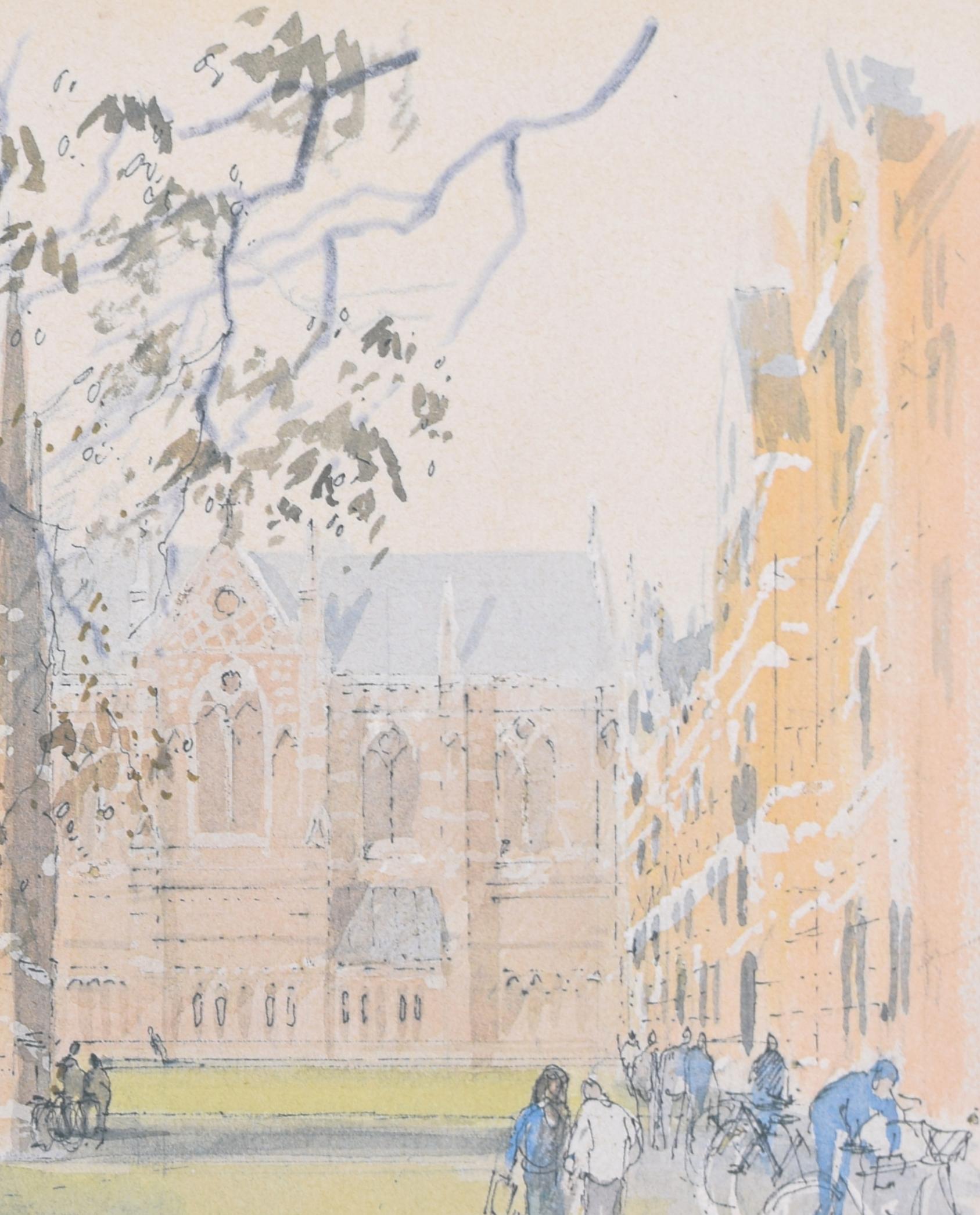 Keble College, Oxford lithograph by Hugh Casson 2