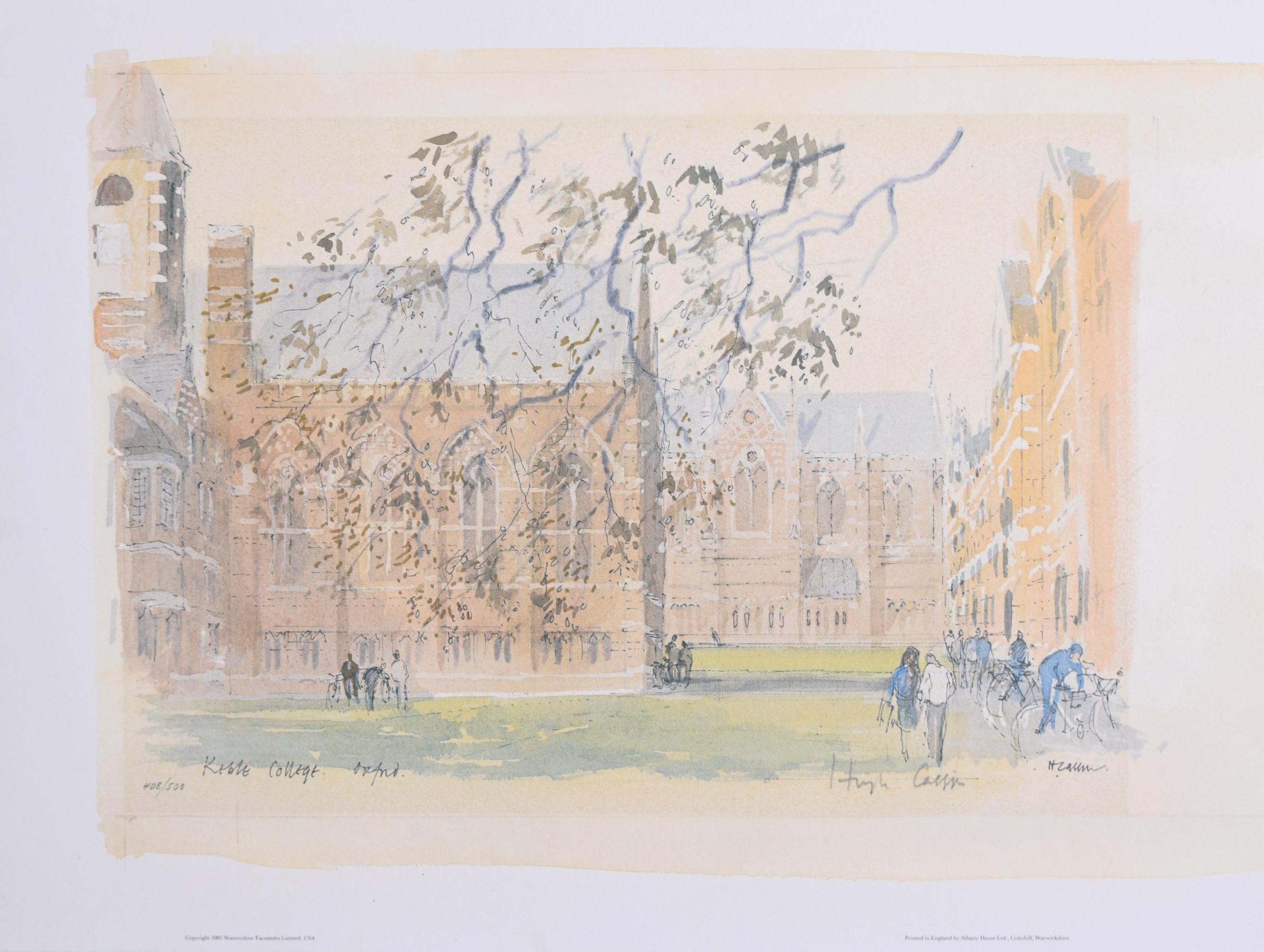 Keble College, Oxford lithograph by Hugh Casson For Sale 1