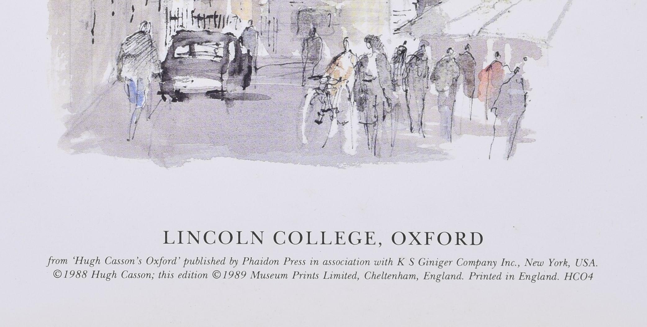 Lincoln College, Oxford litografia di Hugh Casson in vendita 5