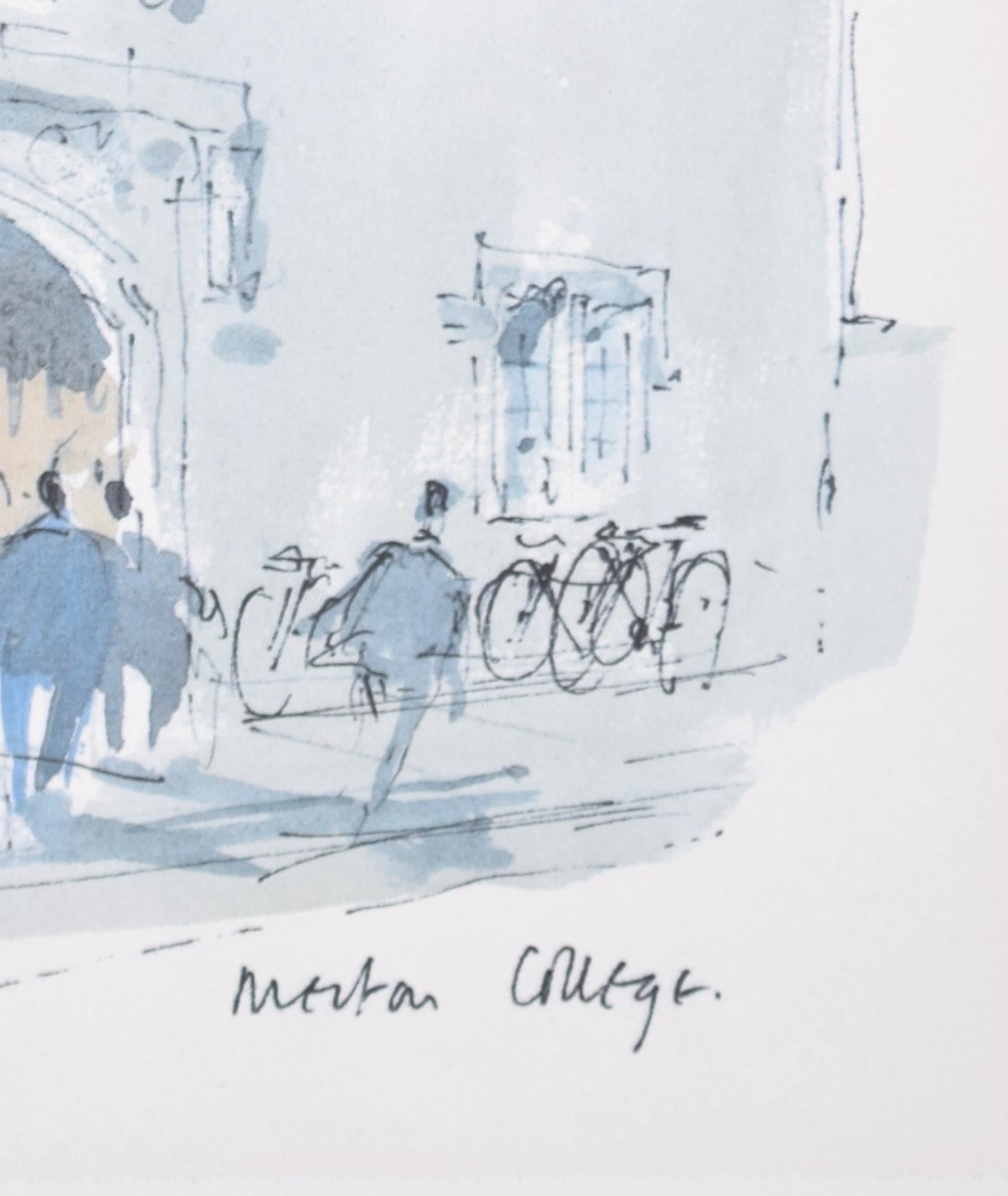 Merton College, Oxford litografia di Hugh Casson in vendita 3