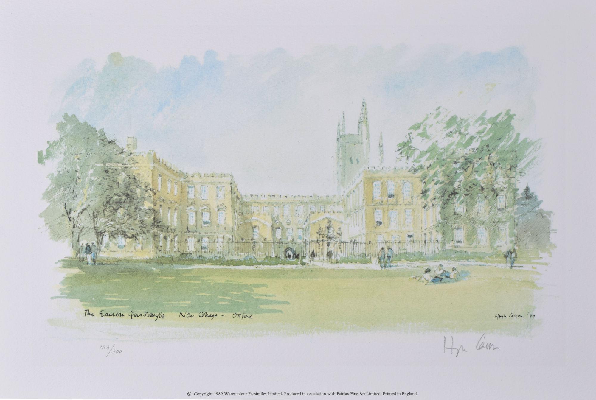 To see our other views of Oxford and Cambridge, scroll down to "More from this Seller" and below it click on "See all from this seller" - or send us a message if you cannot find the view you want.

Hugh Casson (1910 - 1999)
The Garden Quadrangle,