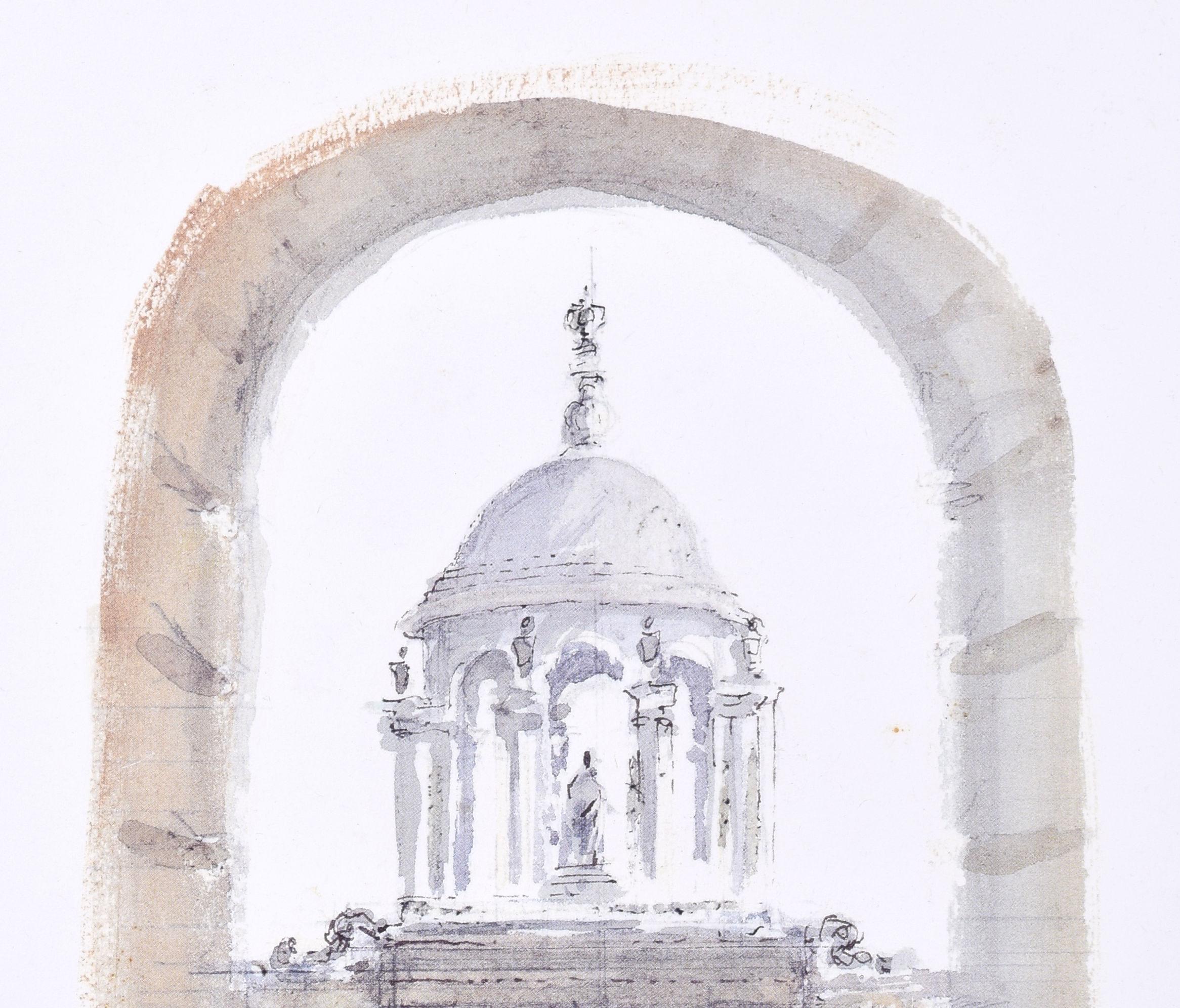 Il Queen's College di Oxford, litografia di Hugh Casson in vendita 1