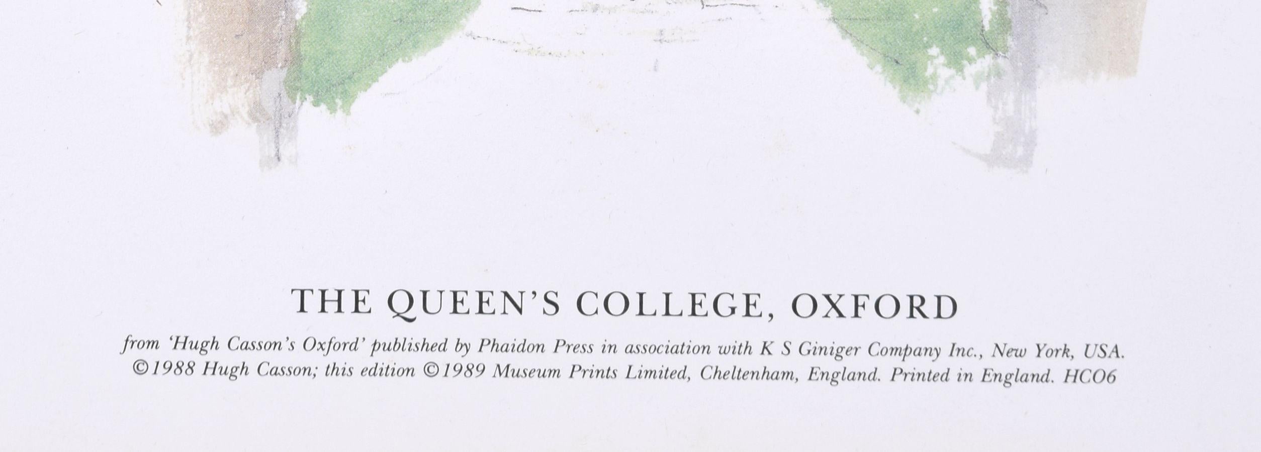 Il Queen's College di Oxford, litografia di Hugh Casson in vendita 3