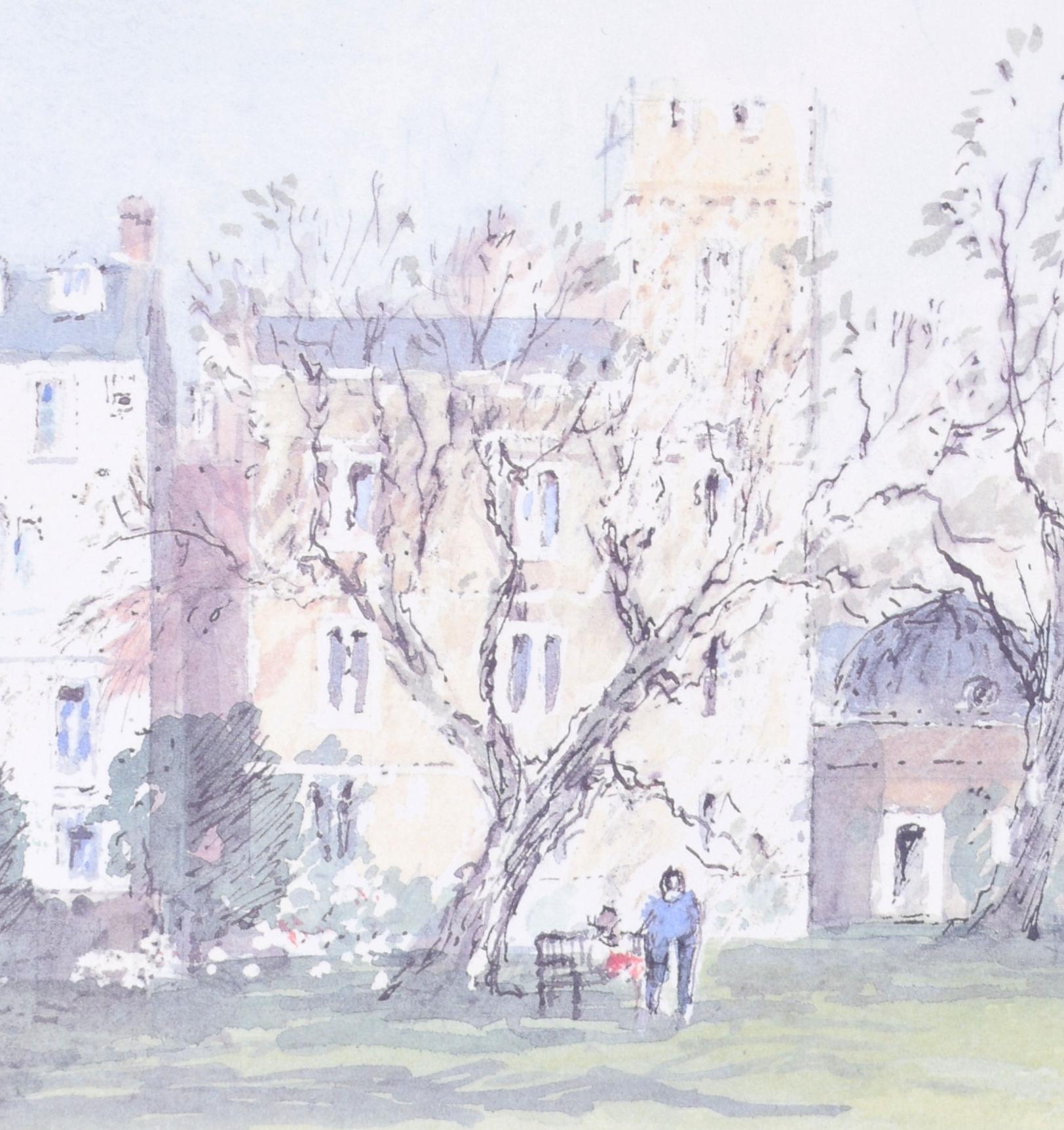 University College, Oxford Fellows' Garden lithograph by Hugh Casson For Sale 2