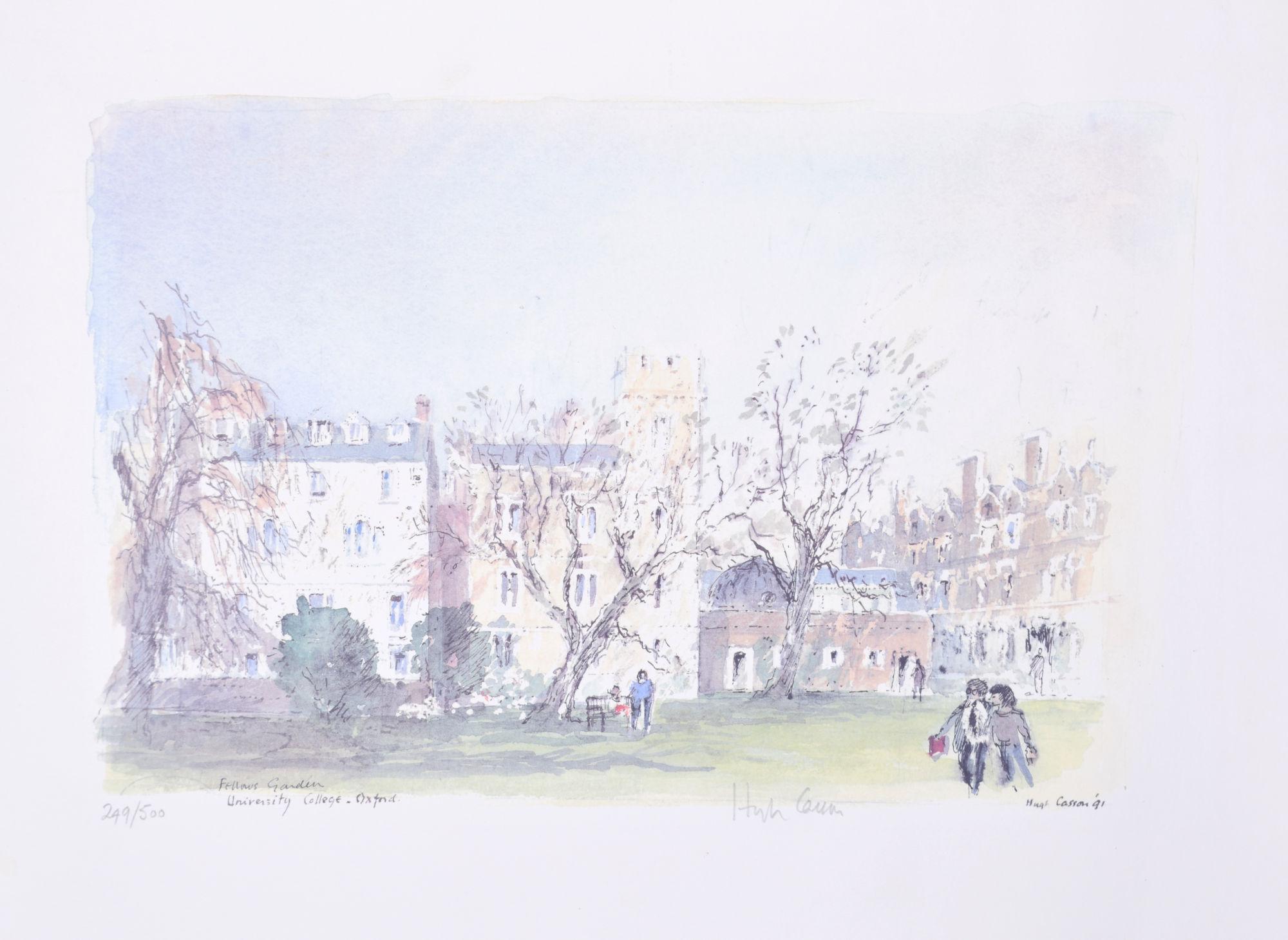 To see our other views of Oxford and Cambridge, scroll down to "More from this Seller" and below it click on "See all from this seller" - or send us a message if you cannot find the view you want.

Hugh Casson (1910 - 1999)
The Fellows' Garden,