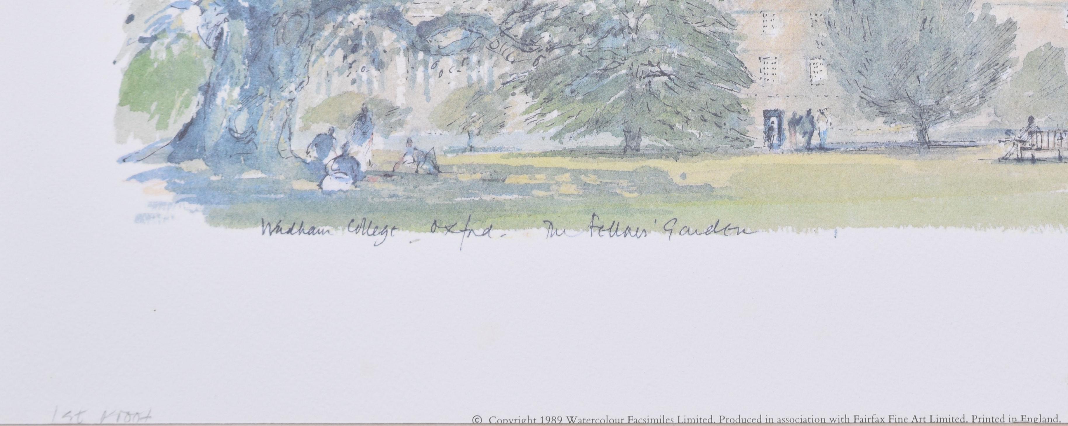 Wadham College, Oxford litografia di Hugh Casson in vendita 3