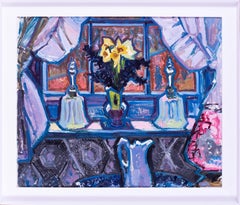 Ventana de una granja de Suffolk, naturaleza muerta, Hugh Cronyn, Británico, Siglo XX óleo