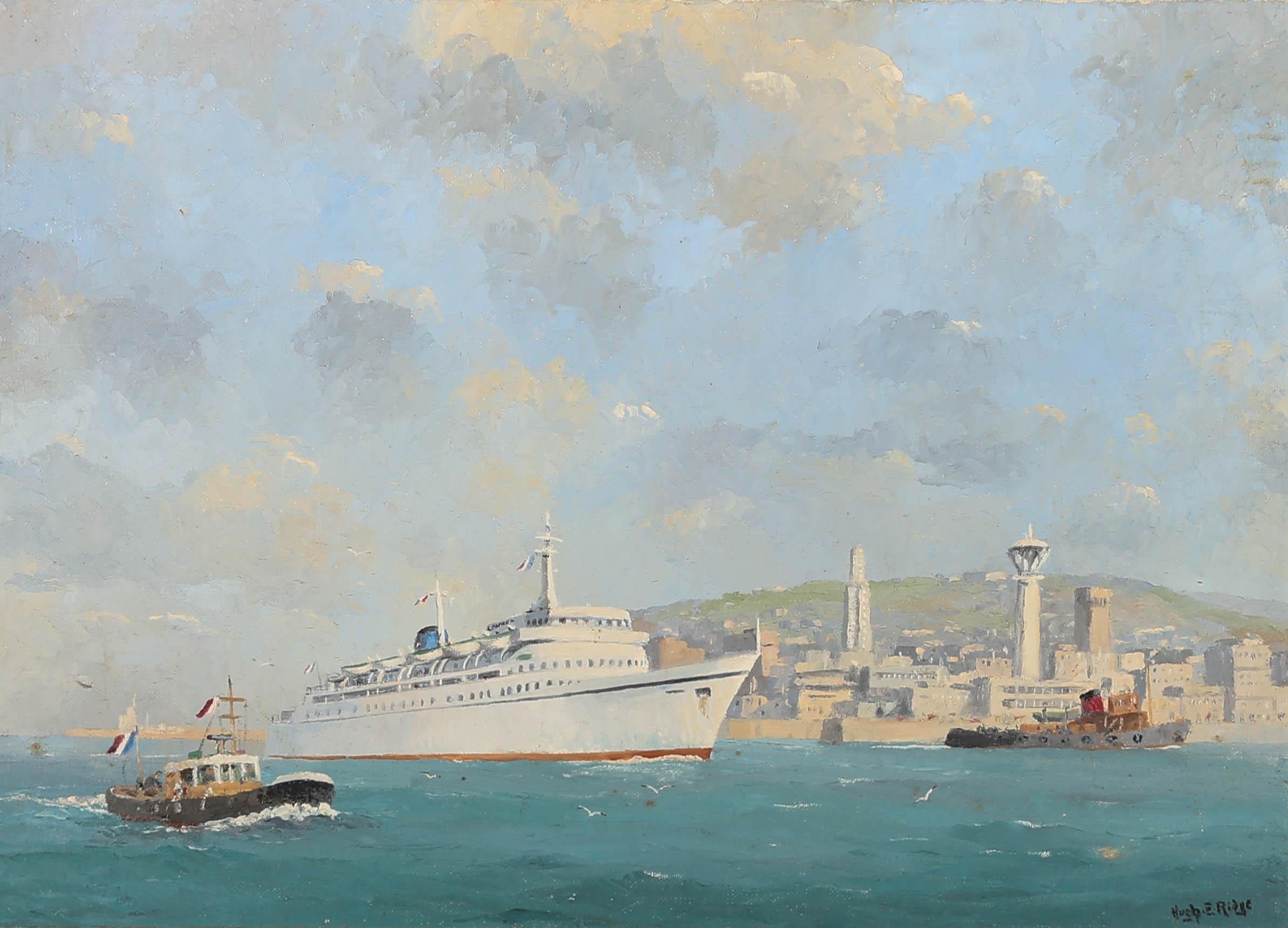 Hugh E. Ridge (1899-1976) - 20th Century Oil, Brittany Ferry For Sale 1