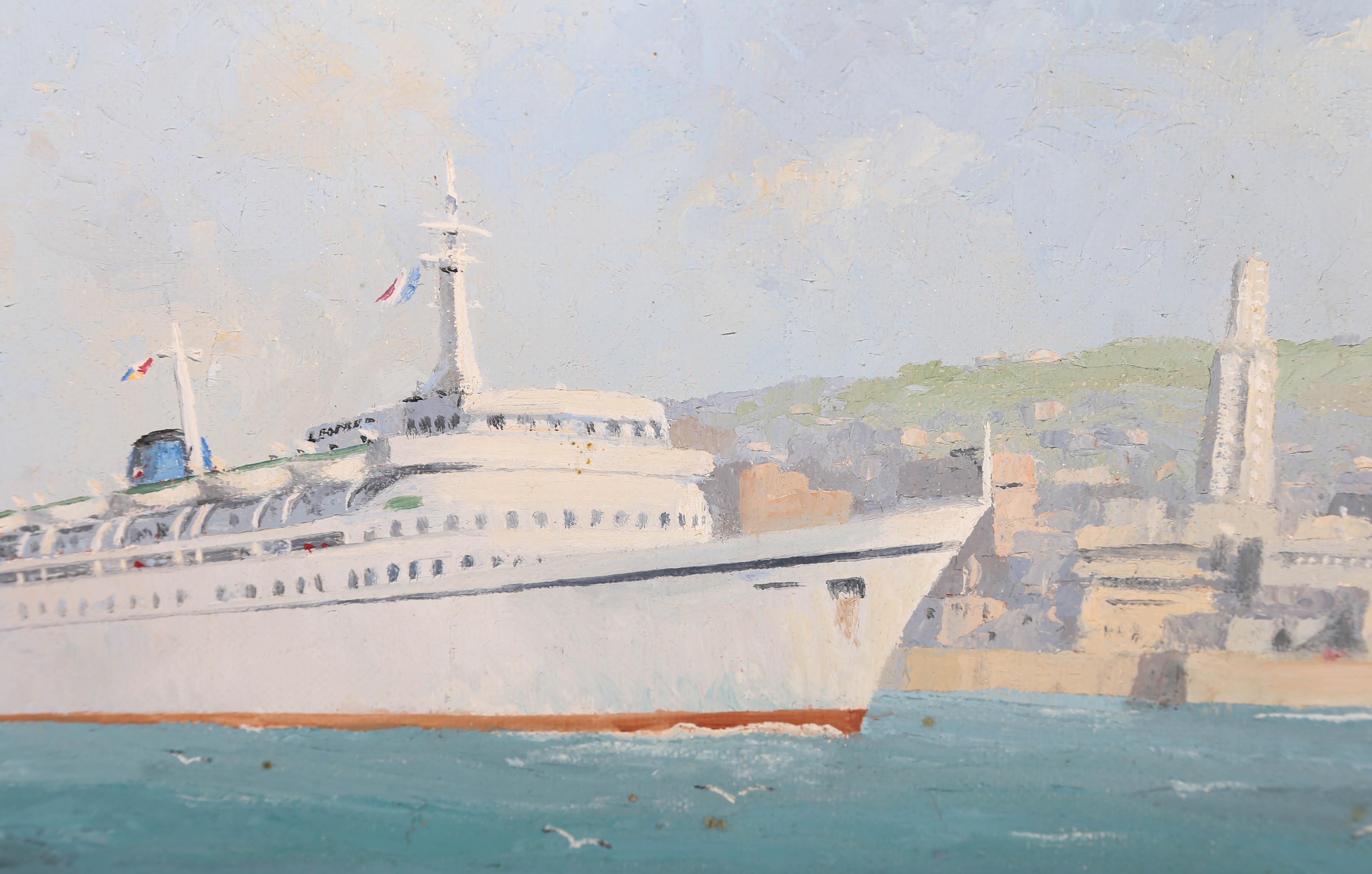 Hugh E. Ridge (1899-1976) - 20th Century Oil, Brittany Ferry For Sale 3