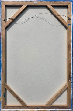 "African Tribal Warriors" Folk Art Gemälde von schwarzen Männern w Bogenschießen auf blauen Himmel