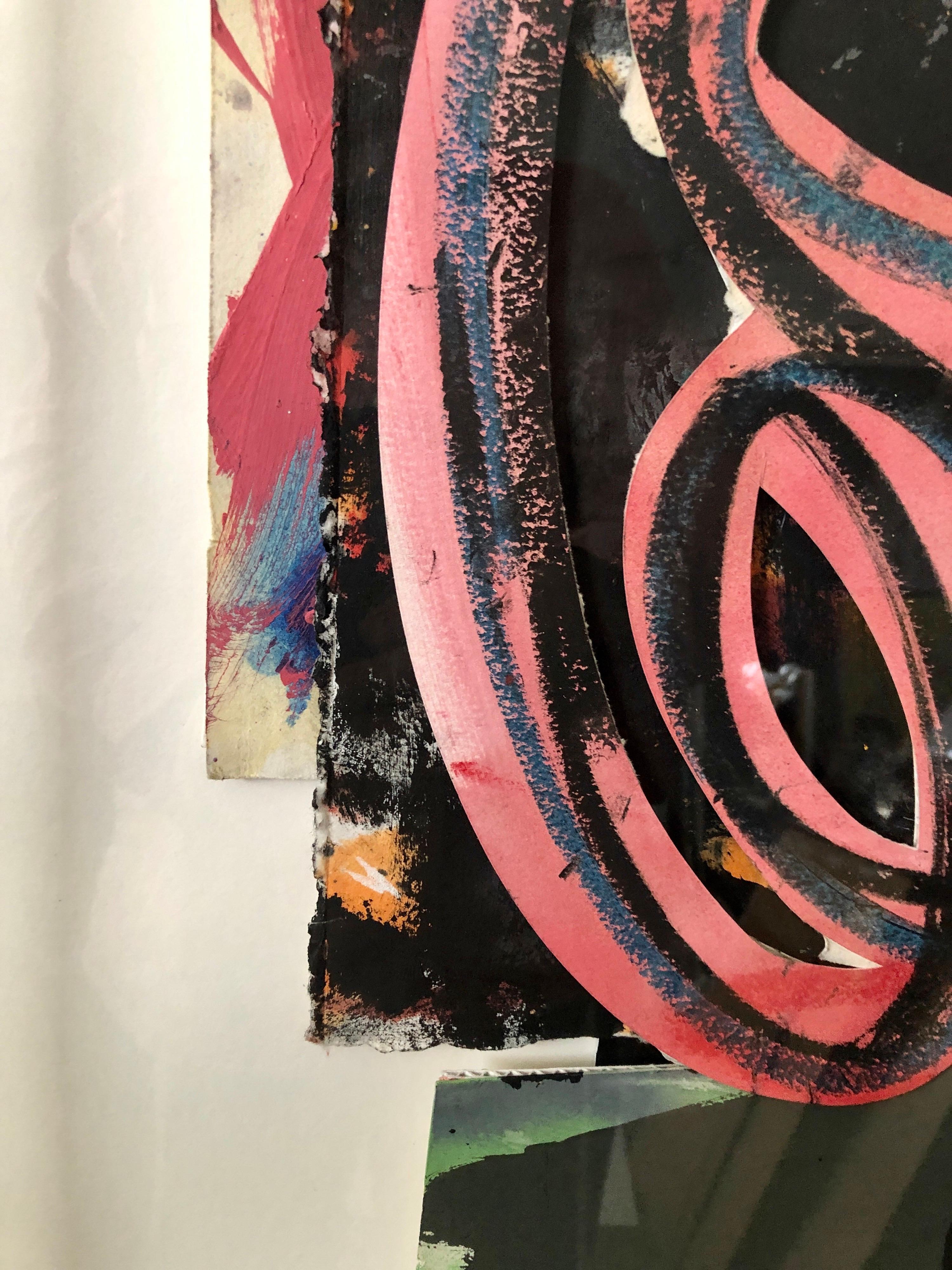 Pittura Pop Art espressionista astratta degli anni '80 Collage, assemblaggio Hugh O'Donnell in vendita 10