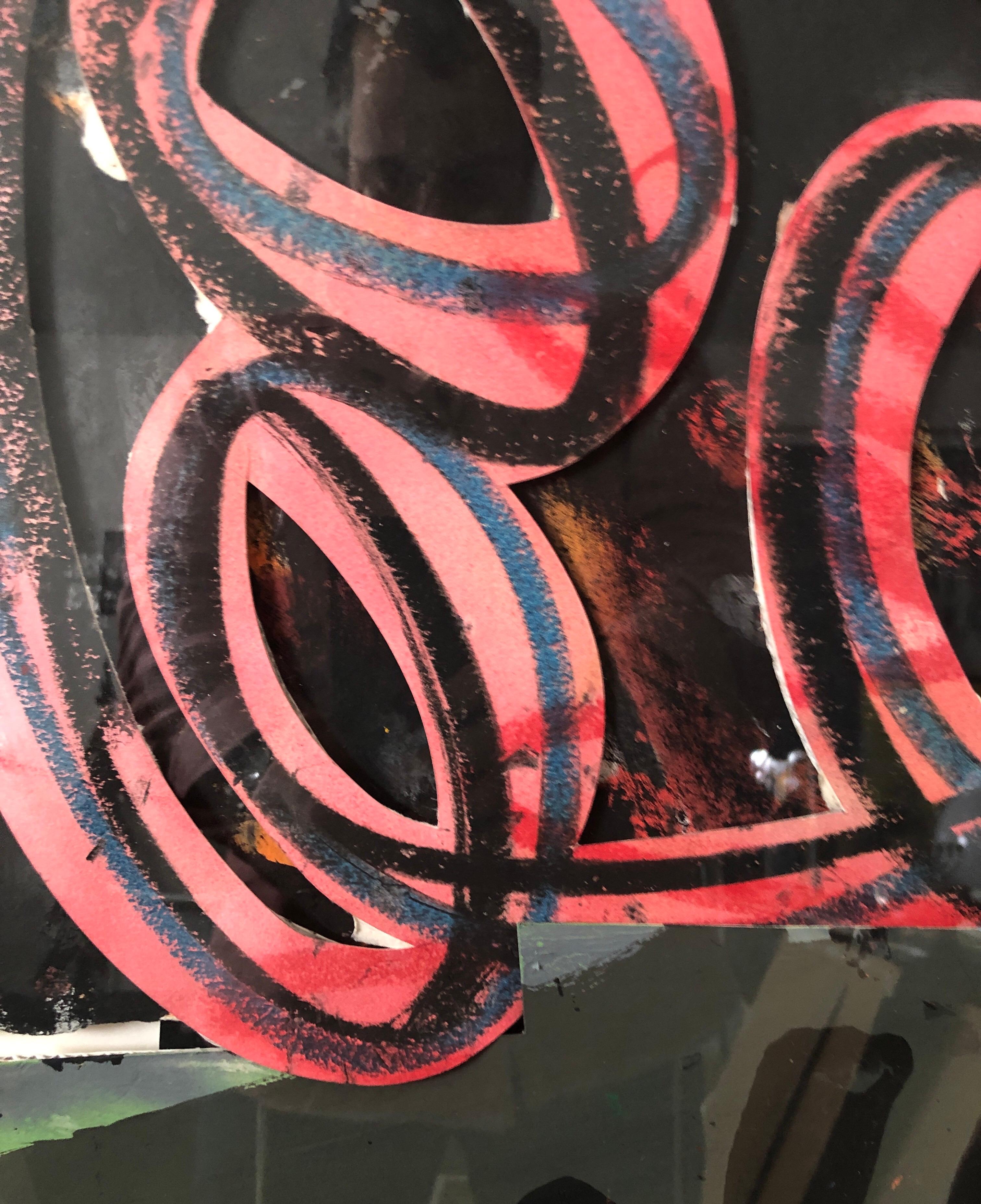 Pittura Pop Art espressionista astratta degli anni '80 Collage, assemblaggio Hugh O'Donnell in vendita 11