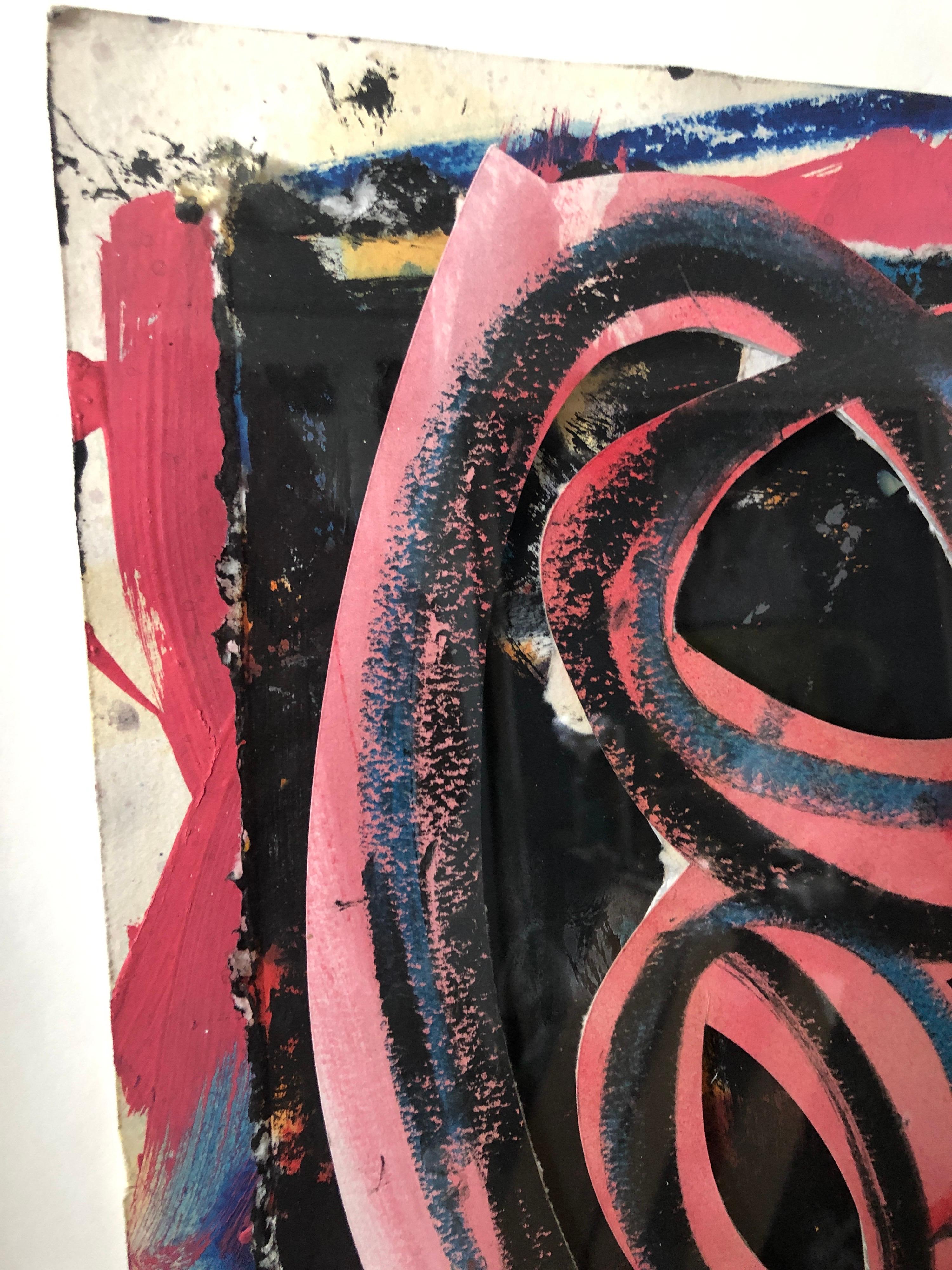 Pittura Pop Art espressionista astratta degli anni '80 Collage, assemblaggio Hugh O'Donnell in vendita 12