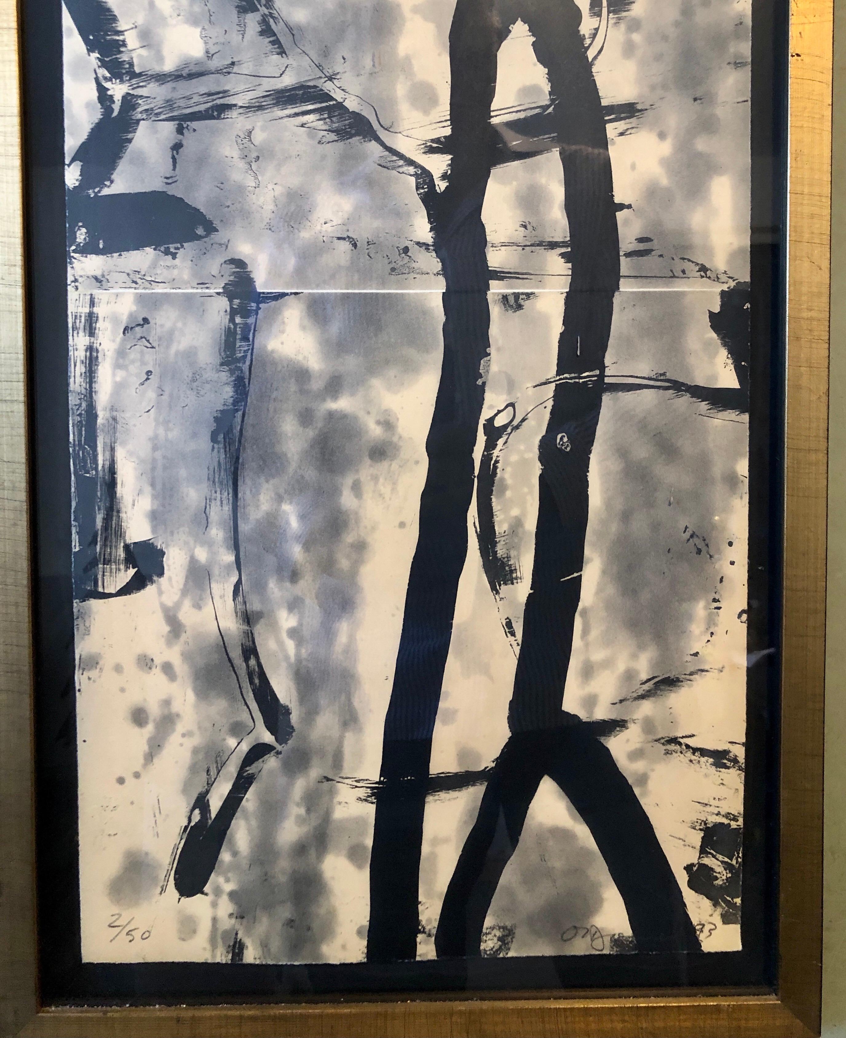 Lacuna, Abstract Expressionist Color Etching from Graphicstudio, Hugh O'Donnell For Sale 5
