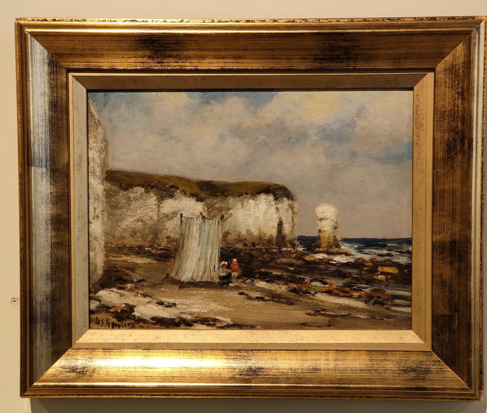 Peinture à l'huile de Hugh Shearwin Hemsley "Favourite Bathing Spot" 1852 -1925 Né à Tadcaster dans le Yorkshire, il avait un Studio à Leeds d'où il exposait à l'union des artistes du Yorkshire et à la Royal Academy. Huile sur planche.