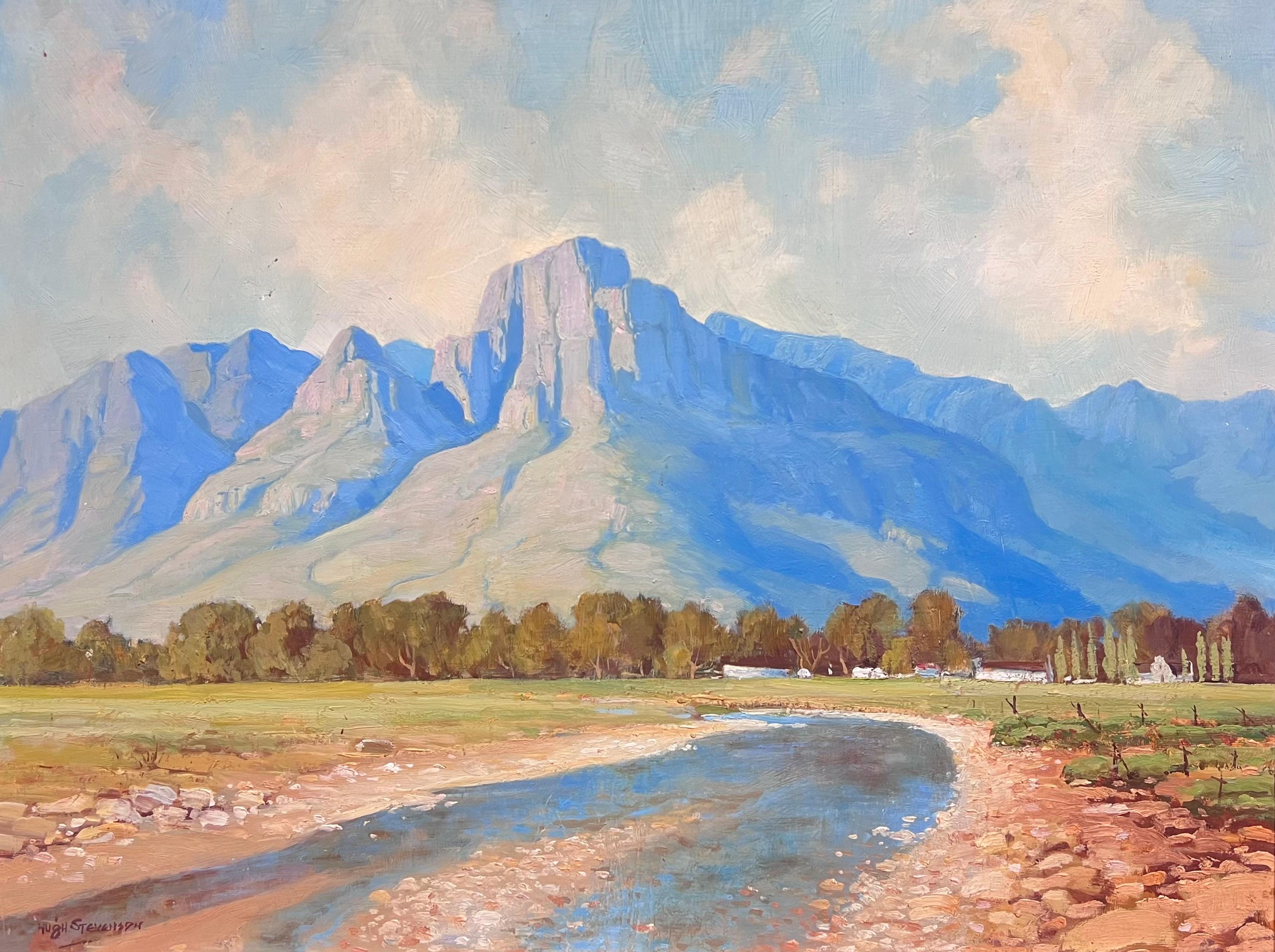South African Landscape
by Hugh Stevenson (South African, 1910-1956)
signed oil on board, framed
framed: 20 x 26 inches
board : 18 x 23 inches
Provenance: private collection, UK
Condition: very good condition

For more any more information please do