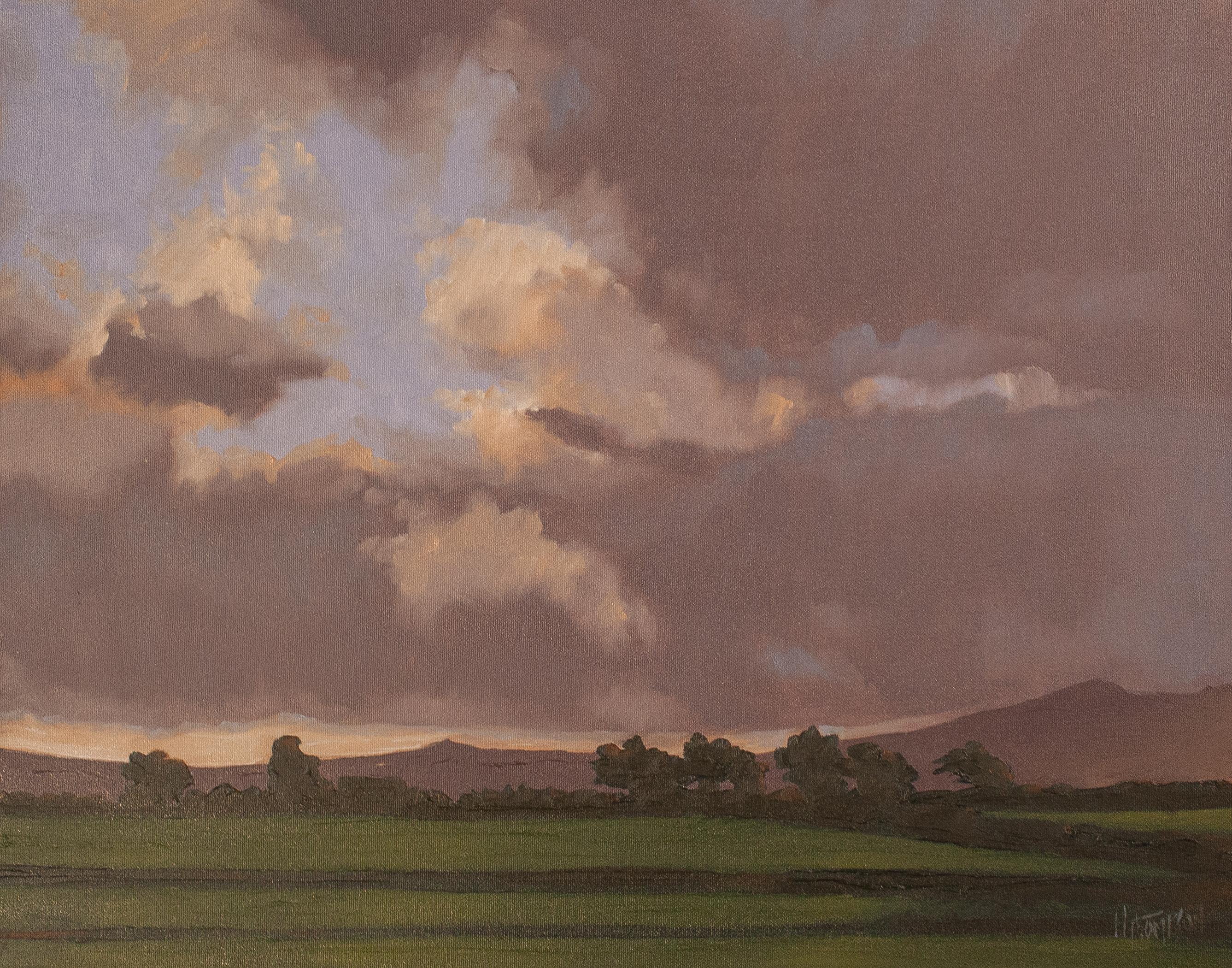 Hugh Thompson Landscape Painting - Evening, West Cork
