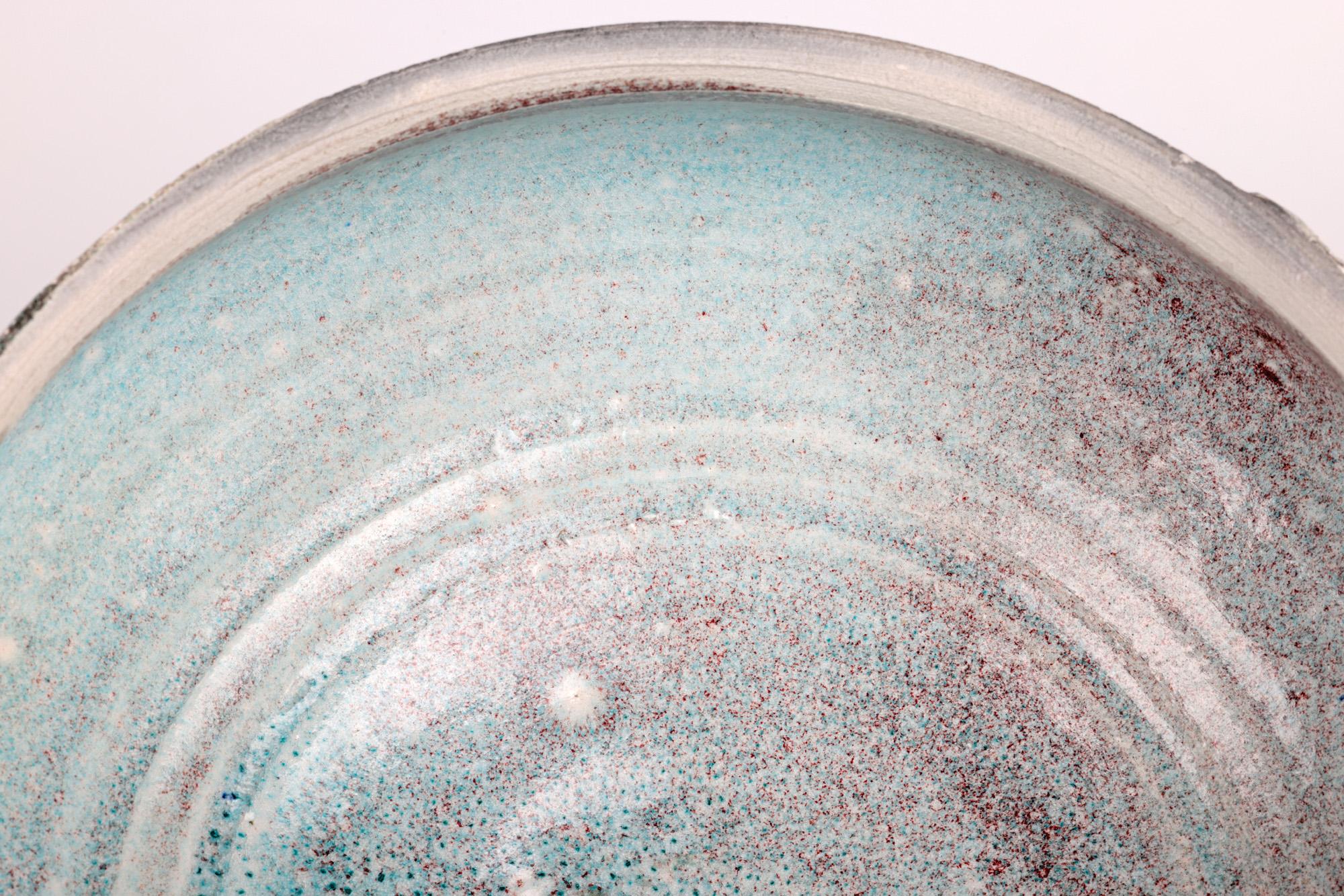 Hugh West Large Raku Glazed Studio Pottery Anniversary Bowl  For Sale 7