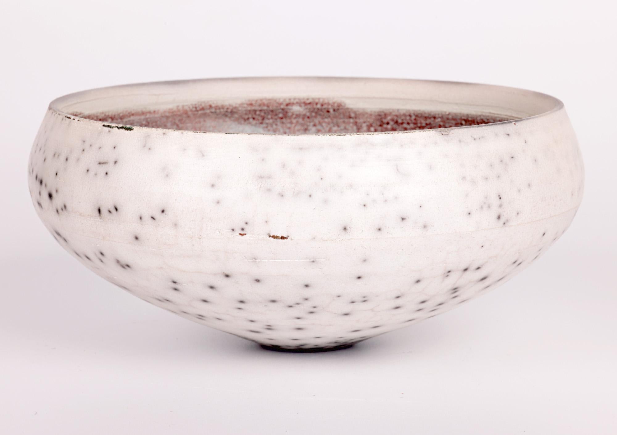 Hugh West Large Raku Glazed Studio Pottery Anniversary Bowl  For Sale 8