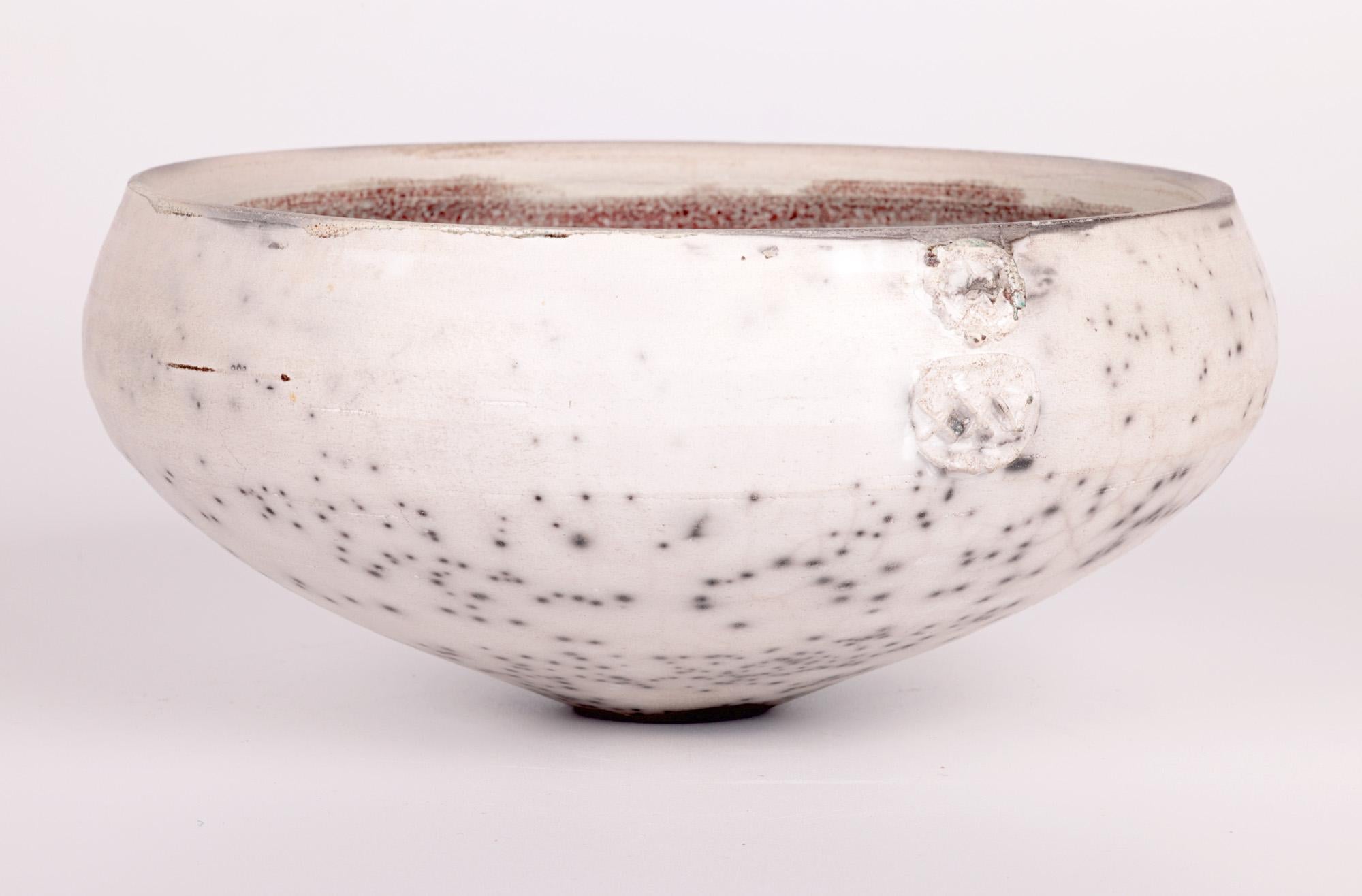 Hugh West Large Raku Glazed Studio Pottery Anniversary Bowl  For Sale 11