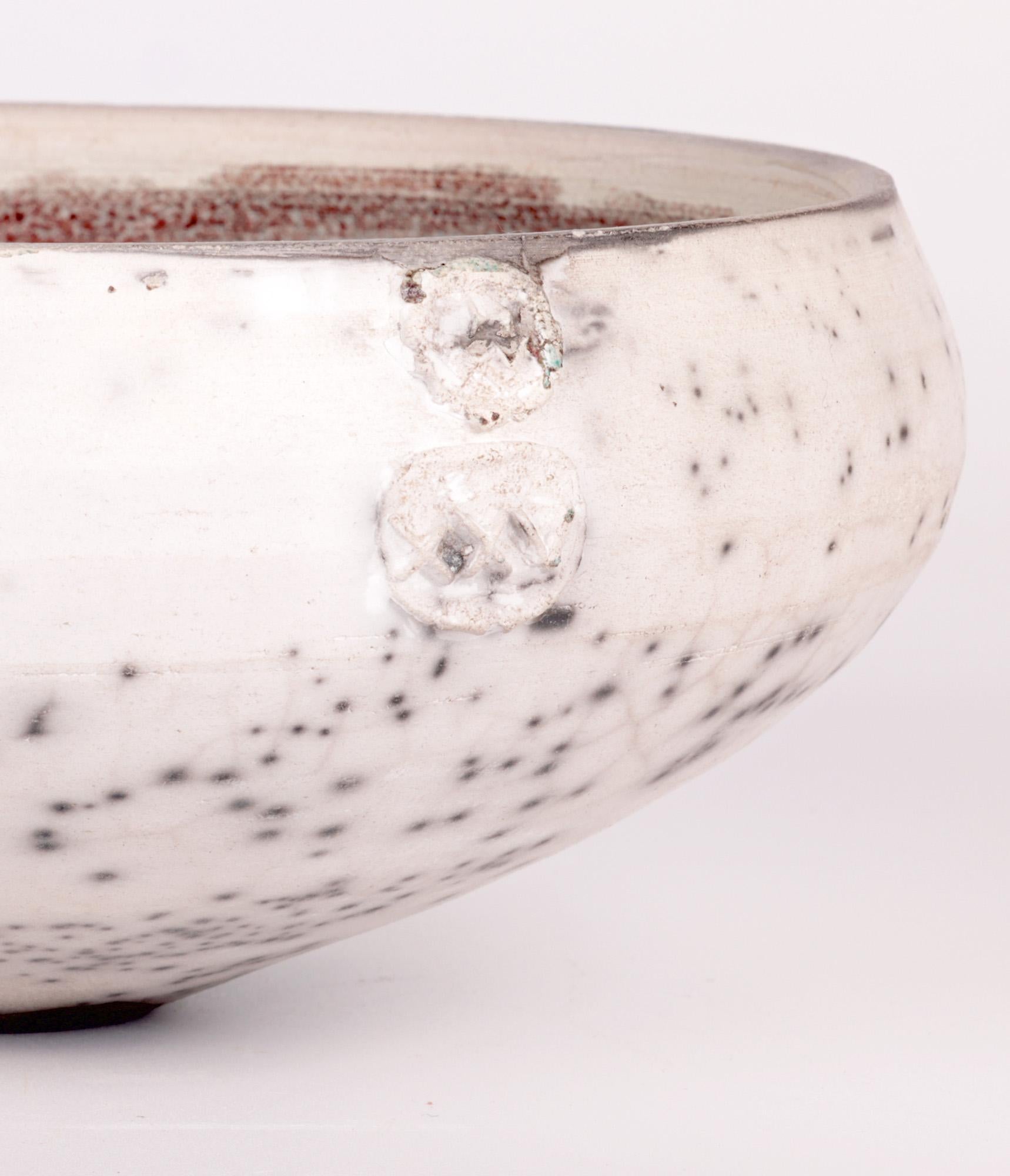 Vernissé Hughes West Large Raku Glazed Studio Pottery Anniversary Bowl (bol anniversaire)  en vente