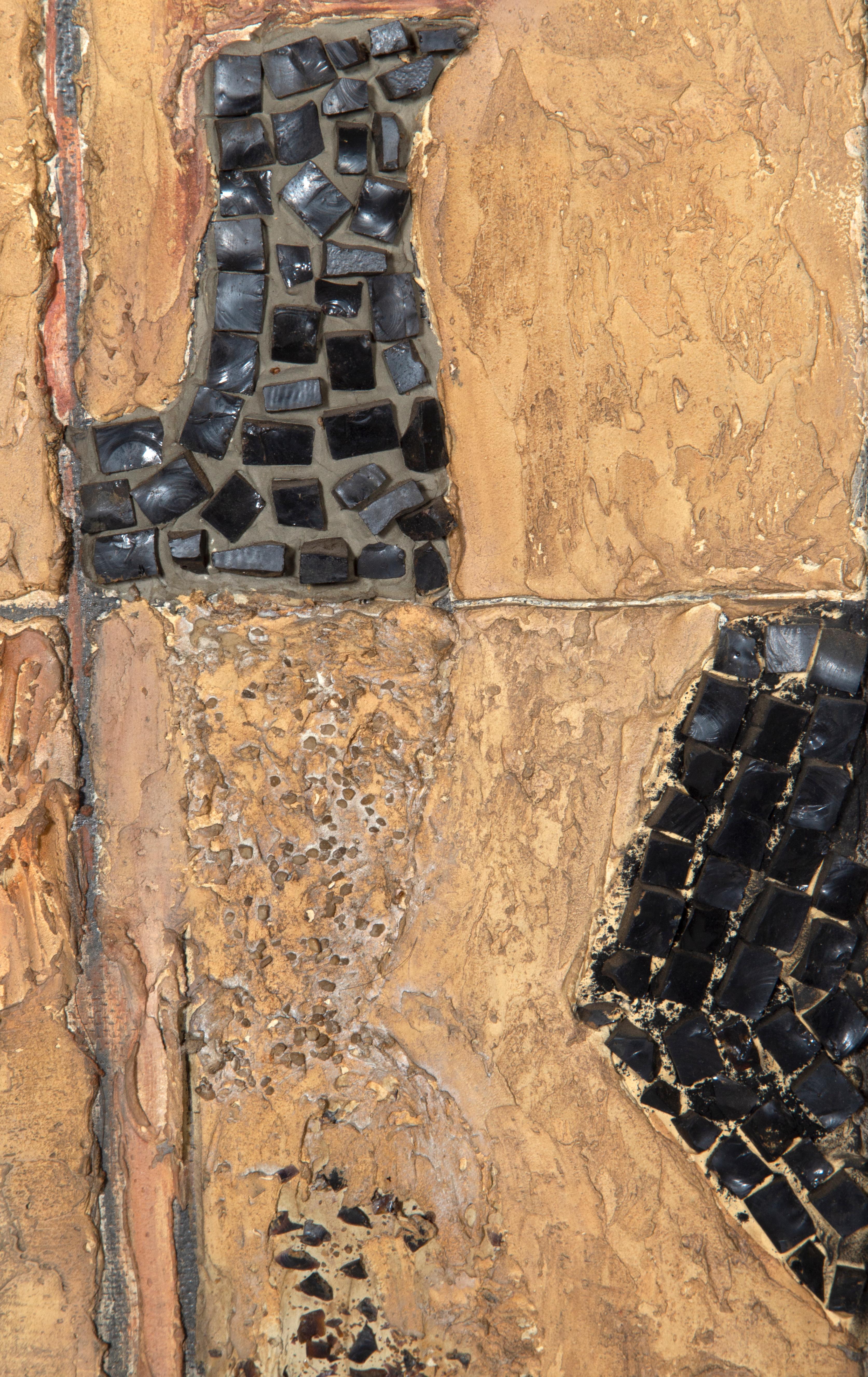 Abstraktes Mosaik-Paneel in Mischtechnik von Hugh Wiley  im Angebot 2