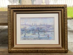 Hughes Claude Pissarro, French, Pastel on Card of "Blue Trees"